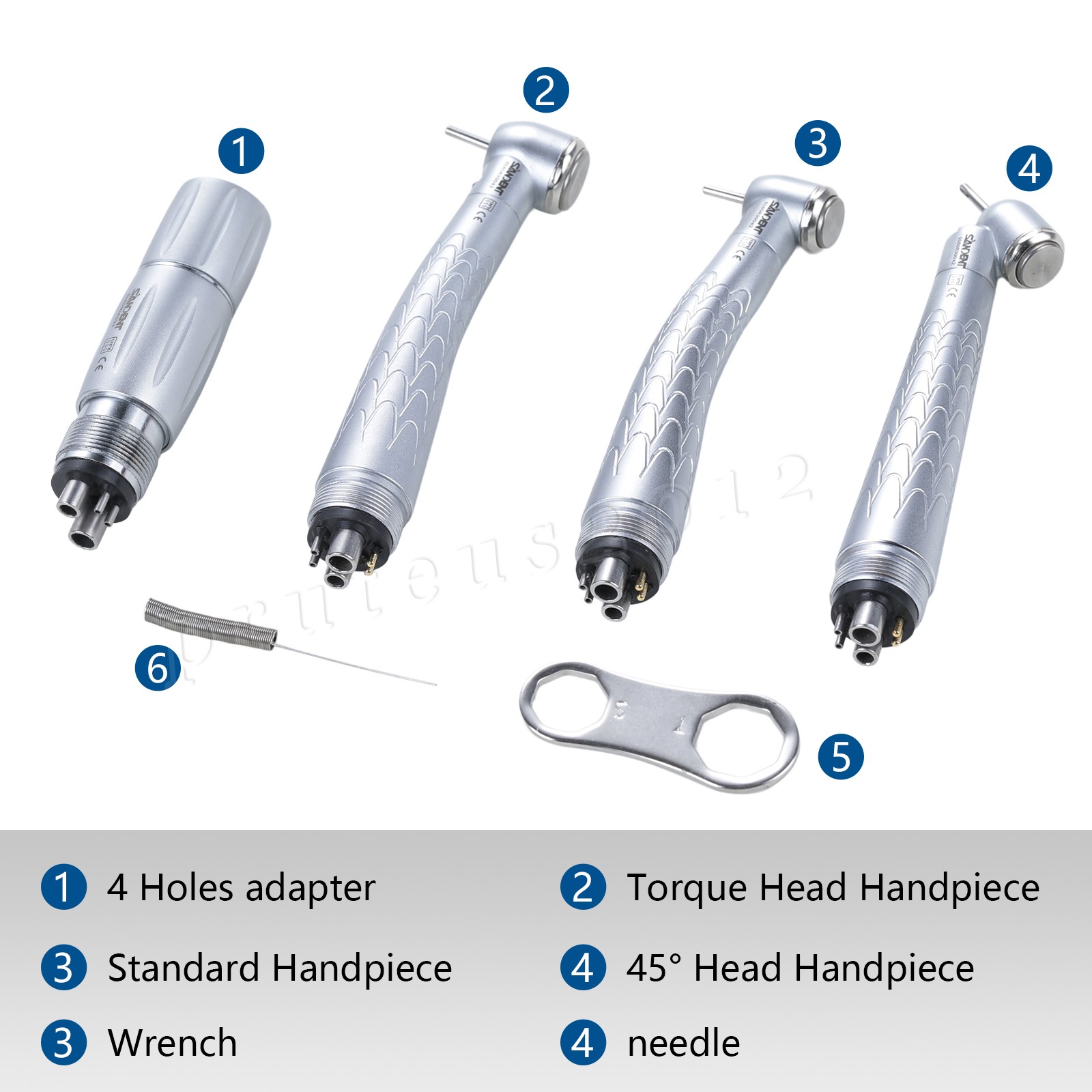 KaVo Style LED Fiber Optic Fast Speed Handpiece Standard/Large/45° Angle Head
