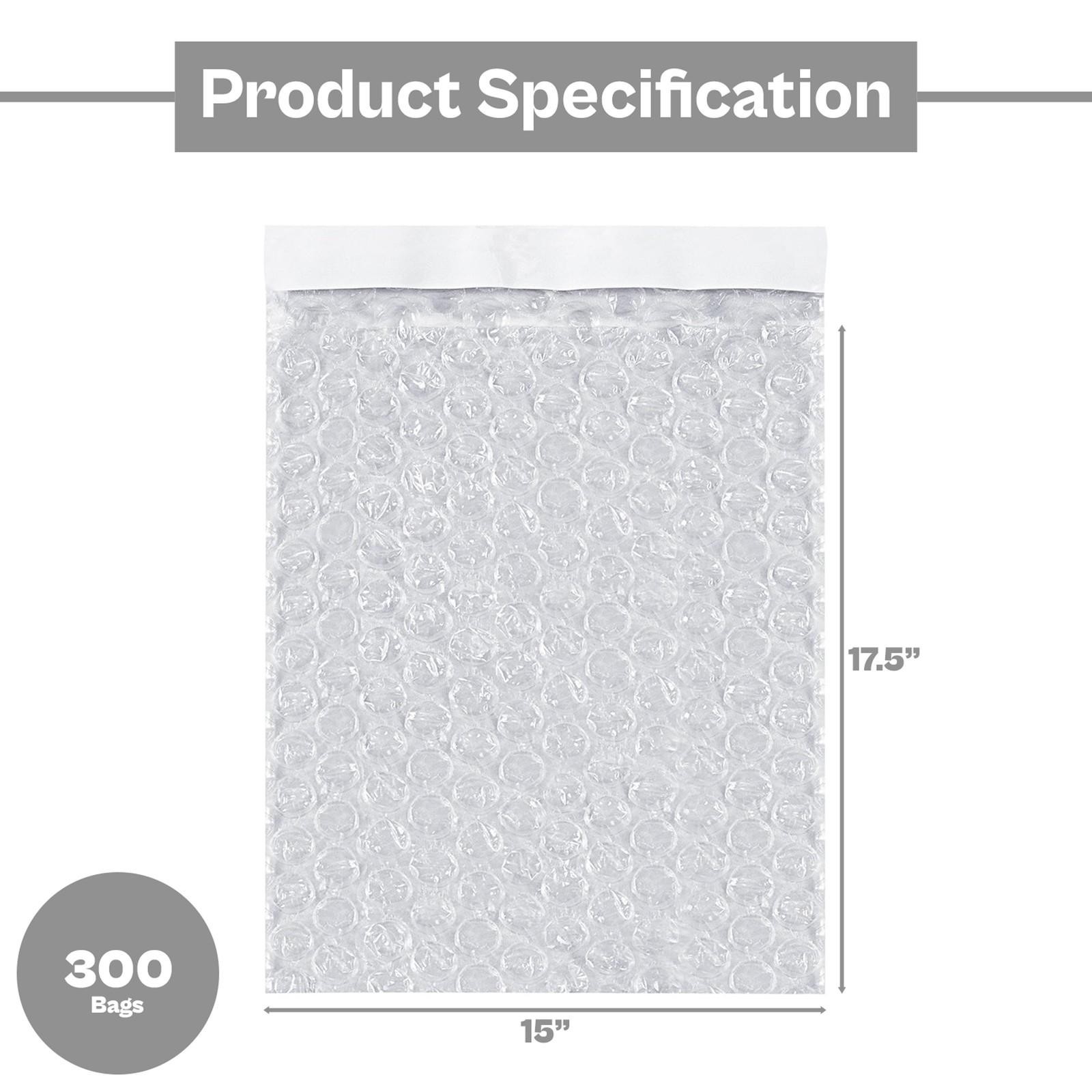 Bubble Out Bags Protective Wrap Pouches 15″ x 17.5″ Self Seal Mailers 300 PCS