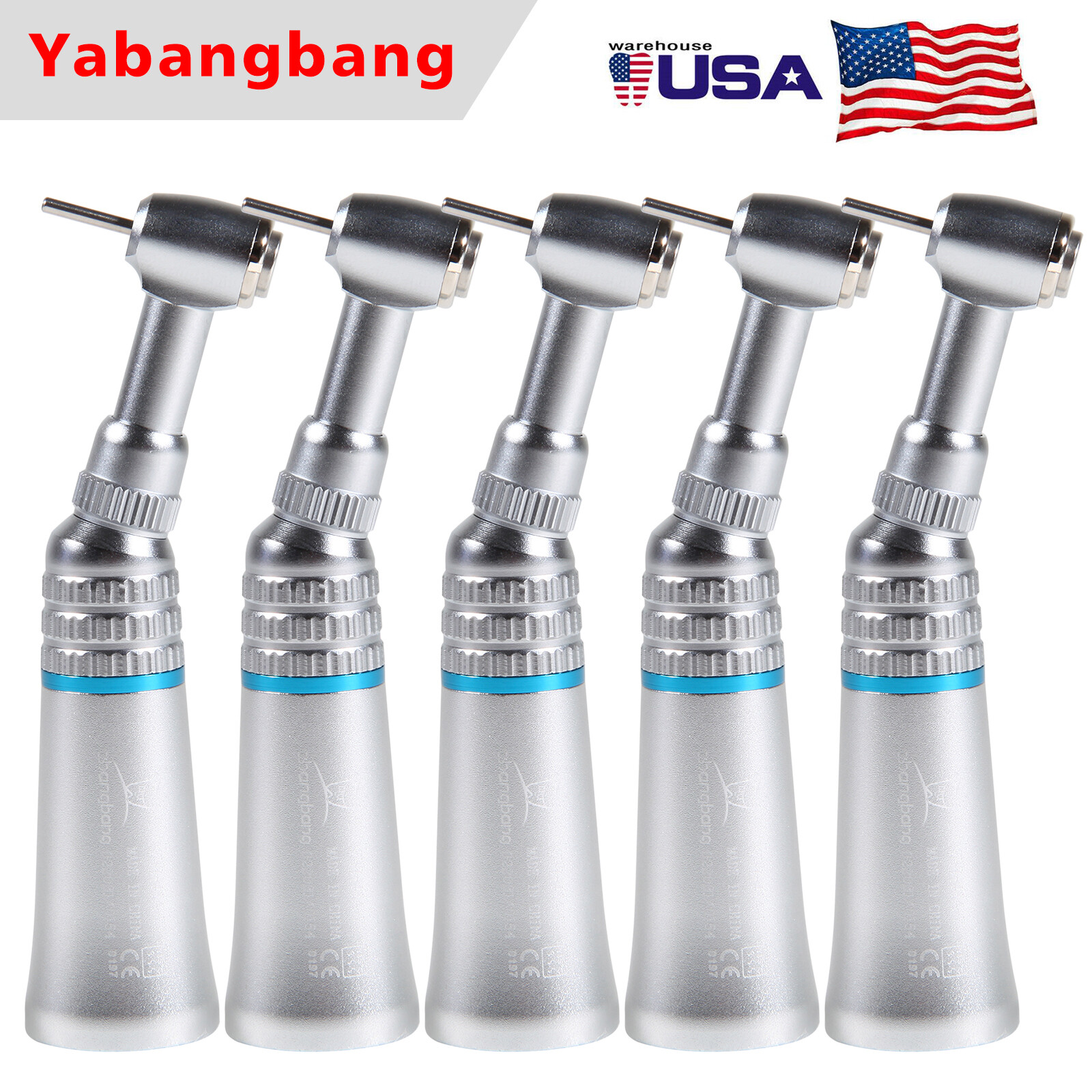 1-5 Pcs Dental Low Slow Speed Contra Angle Handpiece Push Fit FG 1.6MM Burs YAG