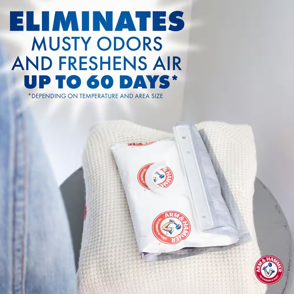 Arm and Hammer Moisture Absorber 3 Pack Hanging Bag Odor Eliminator Closet