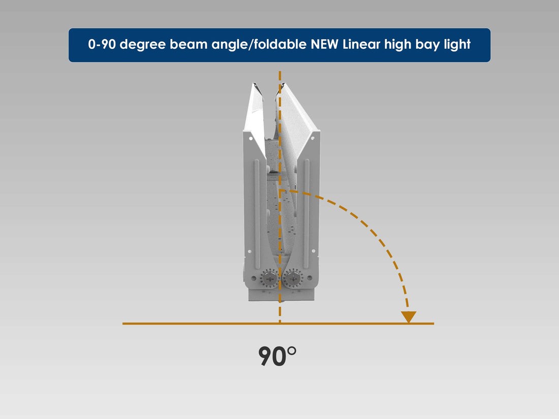Led Linear High Bay Foldable Light 300W 45000LM 5000K Warehouse Garage Lighting