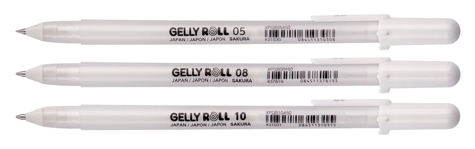Gelly Roll Basic White Gel Pen Set of 3, Assorted Sizes | Opaque Pens for Hig…