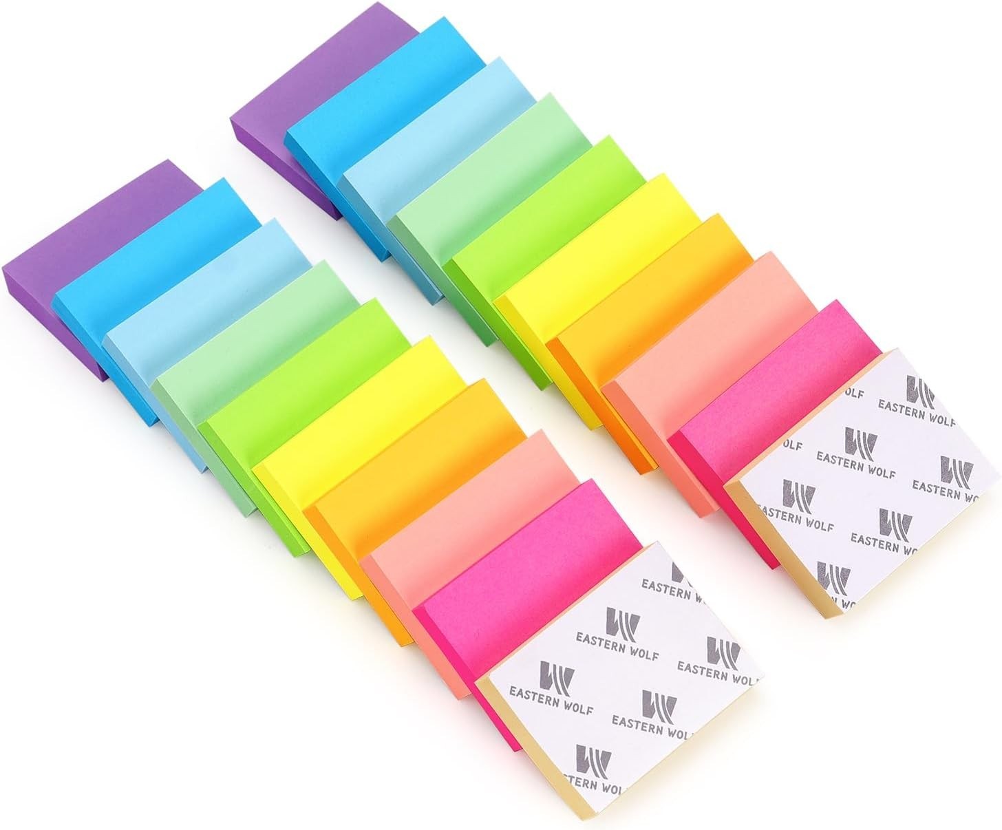 20 Pads Mini Sticky Notes 1.5×2 Inch 100 Sheets Bright Color Self Stick, New USA