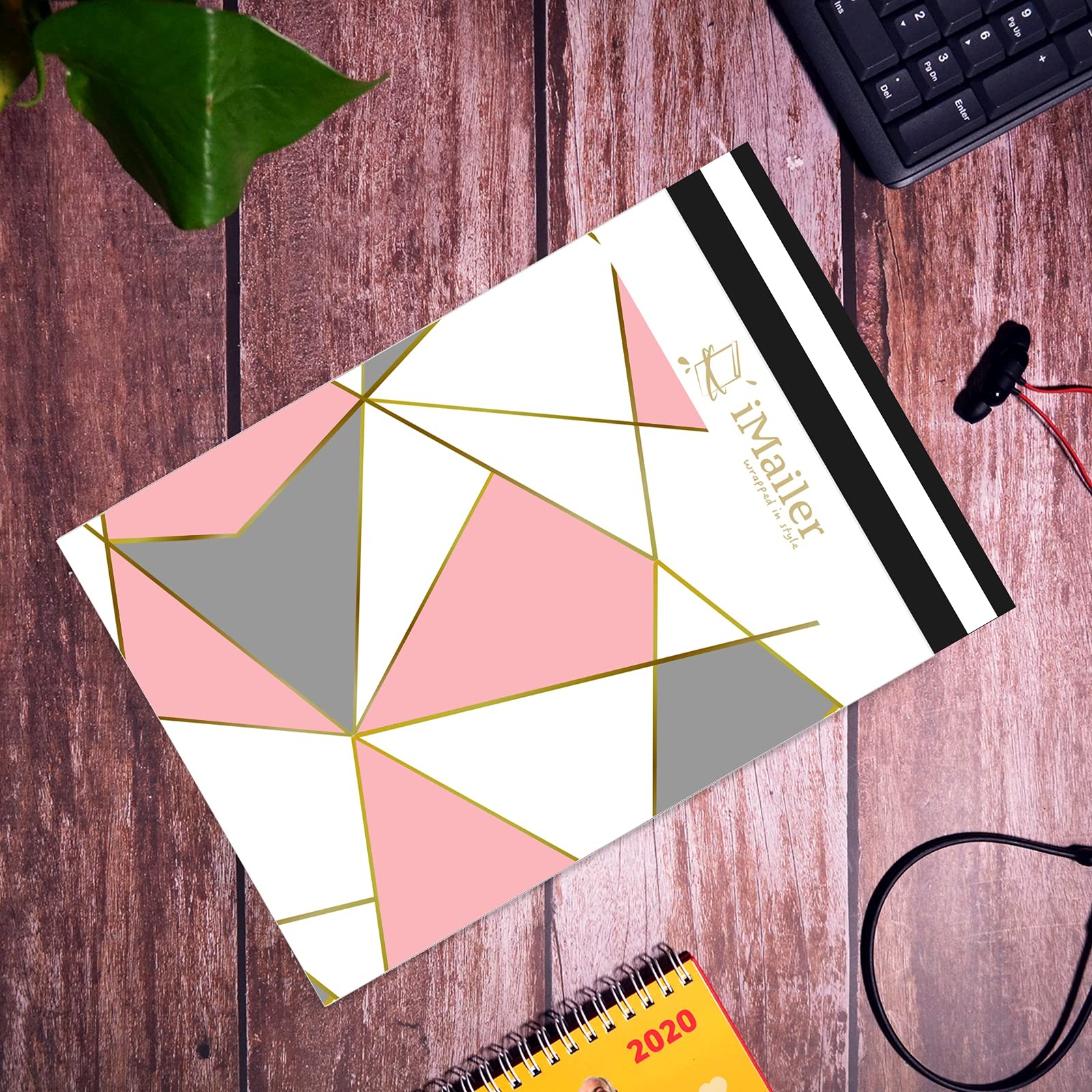 100 Count – 14 x 19 inch Poly Mailer Shipping Bags Envelope Triangle Print Ma…