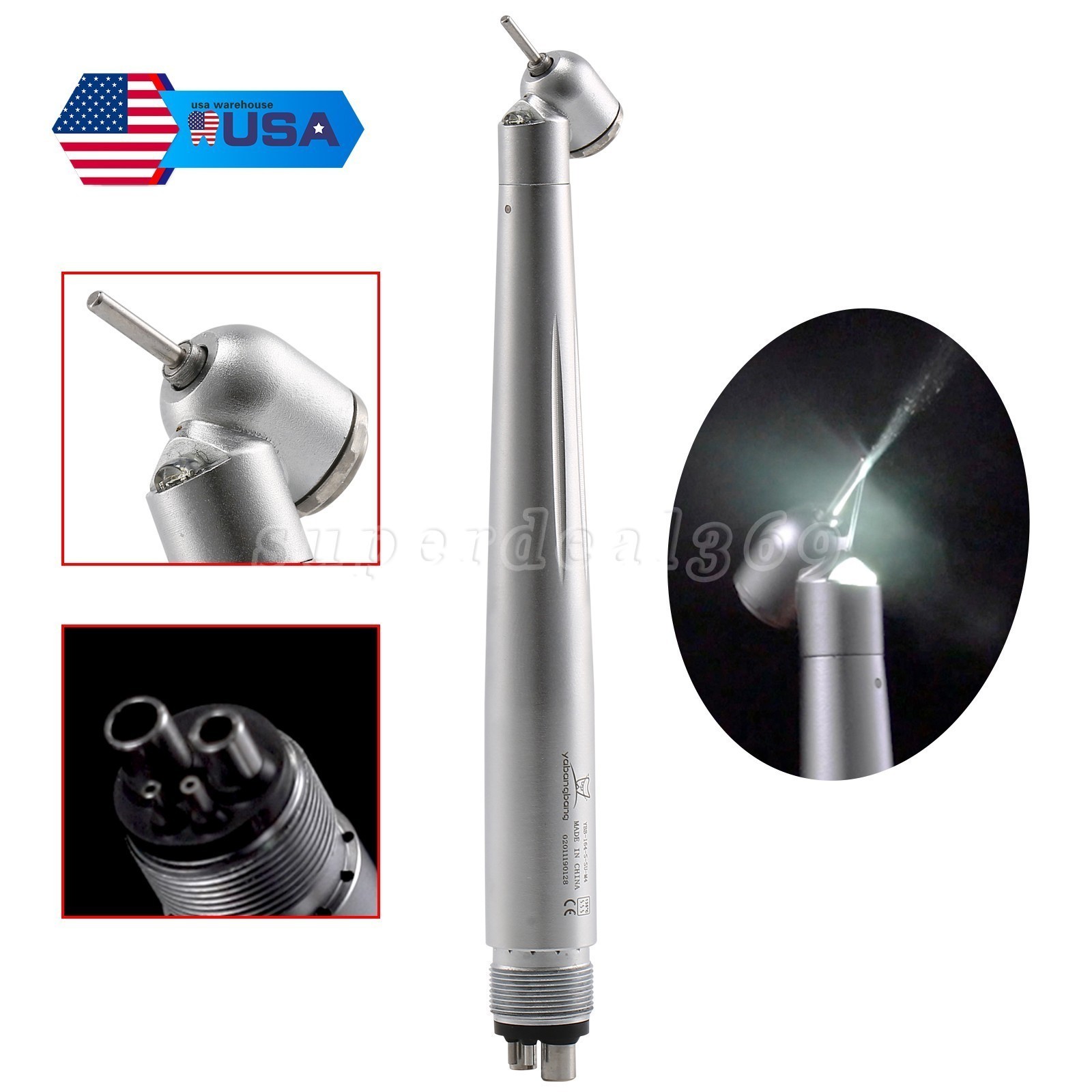 Dental 45° (LED) High Speed/1:5 1:4.2 Increasing Contra Angle Handpiece Fit NSK