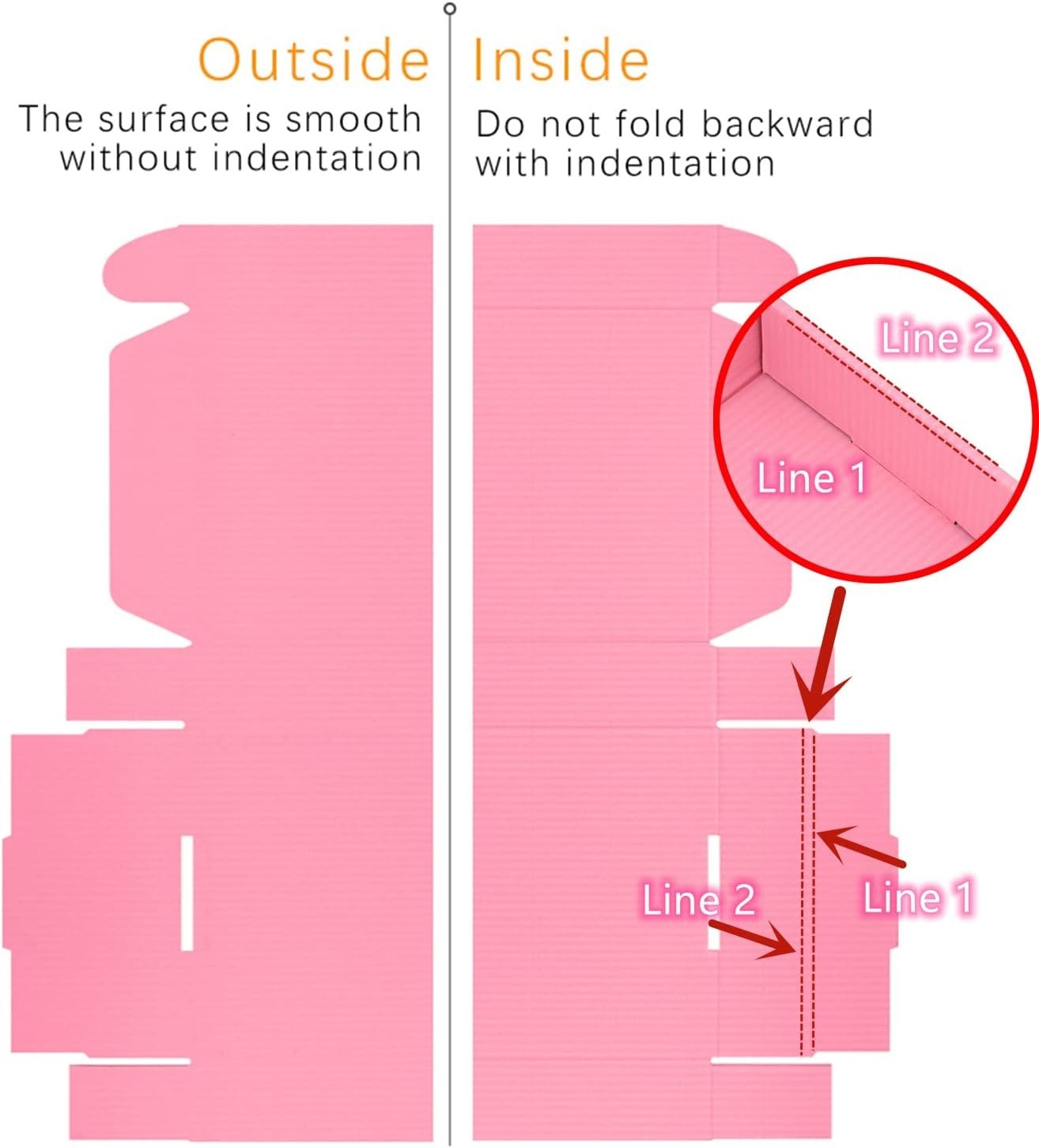 Pink Corrugated Shipping Boxes 7x5x1 – Pack of 100