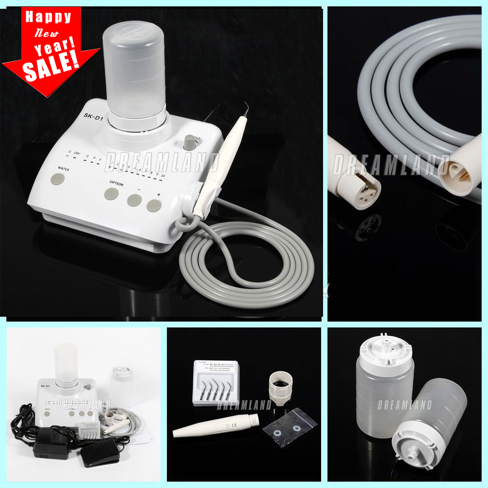 Portable Dental Ultrasonic Piezo Scaler fit DTE handpiece w/ 2*Bottles SK-D1 NEW