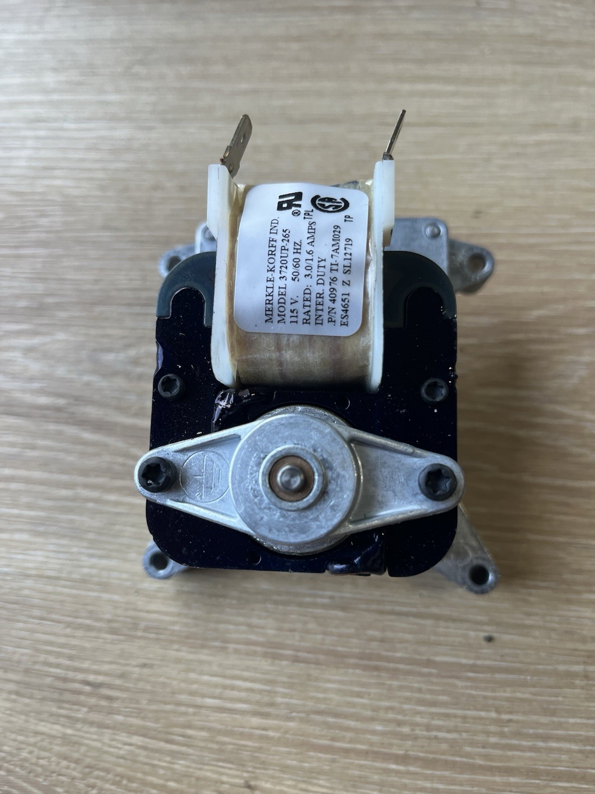 MERKLE-KORFF 3720UP-265 GEAR MOTOR 115V 50/60HZ 3720UP265 * Tested & Working*