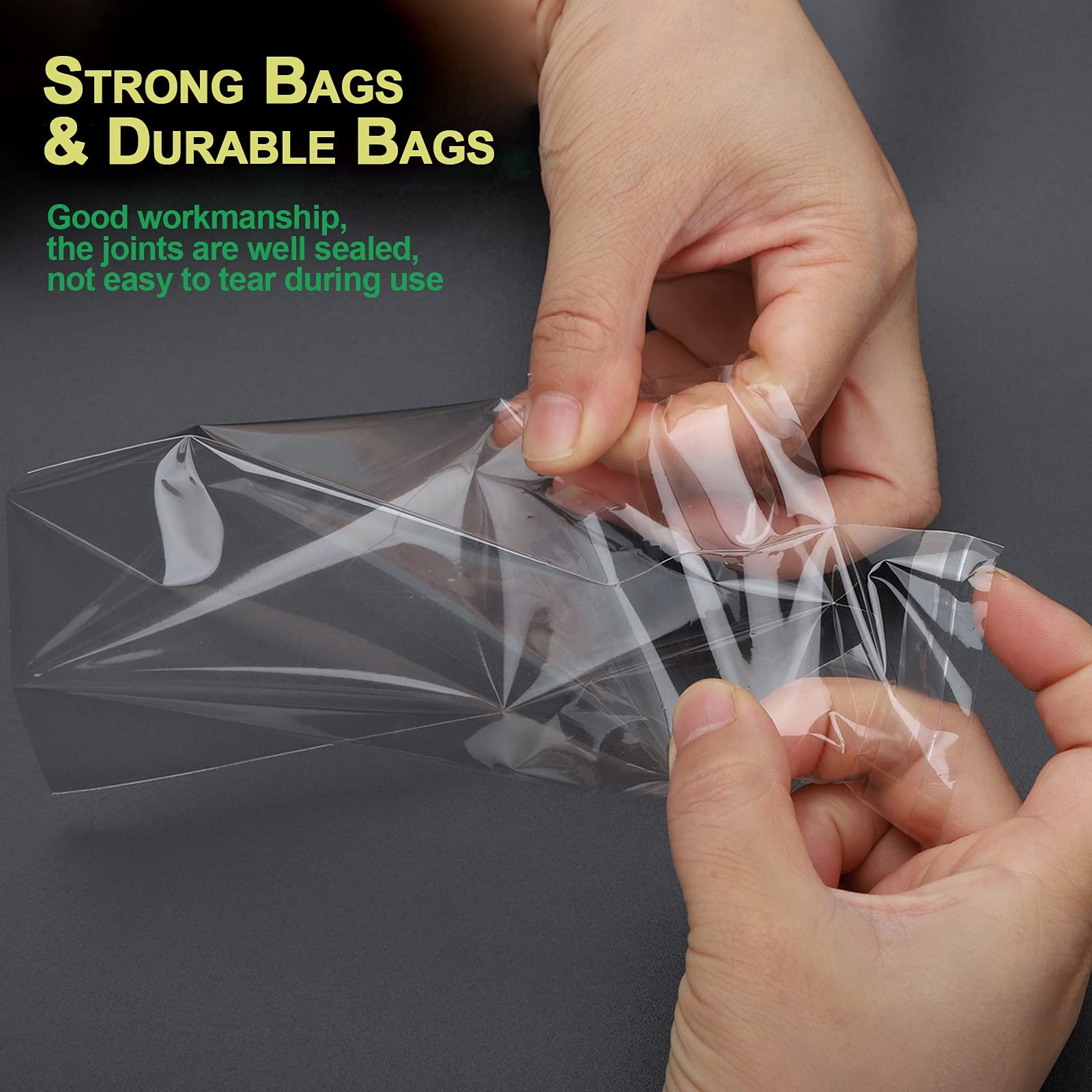 Self Sealing Cellophane Bags – 200 Pcs, 7×10 In, Clear Plastic, 1.4 Mil for C…