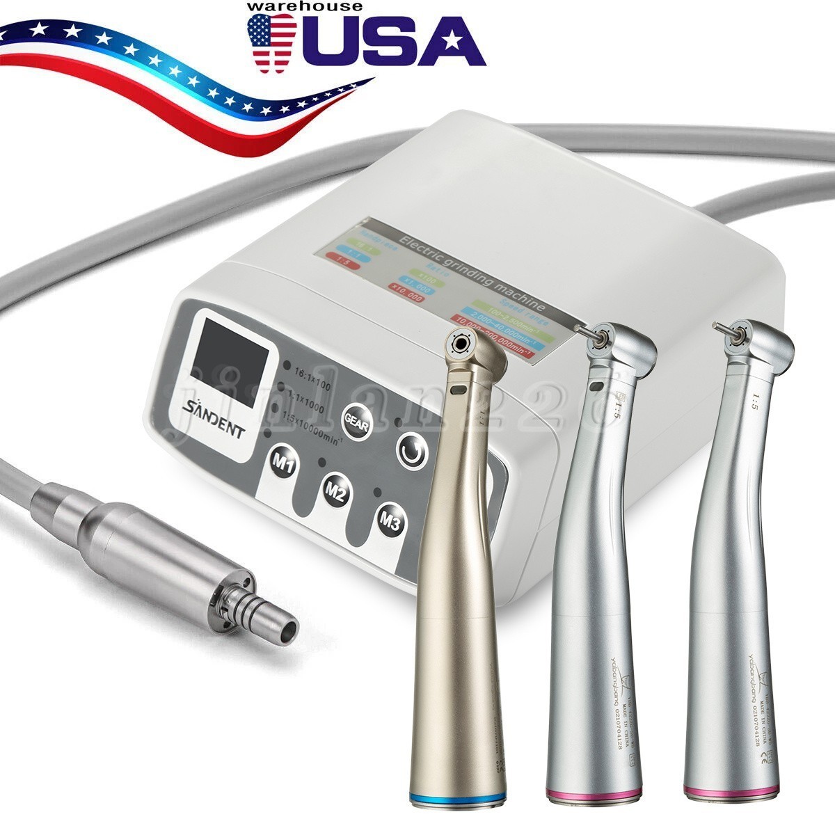 NSK Style Dental Brushless LED Electric Micro Motor/1:5 Increasing Handpiece UPS