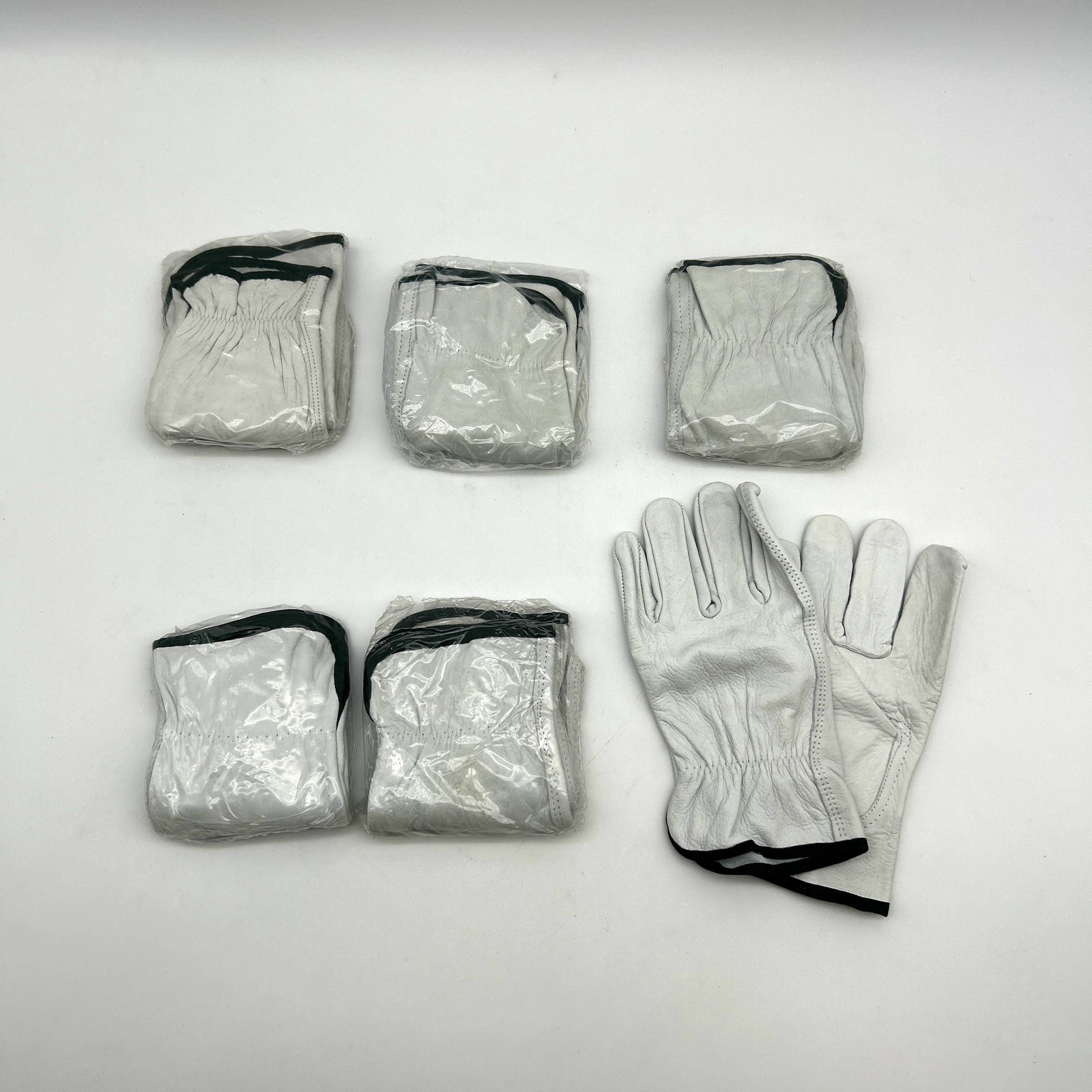 PIP 68-163 Driver Gloves Size Medium Split Cowhide Leather Vending Pks 6 Pairs