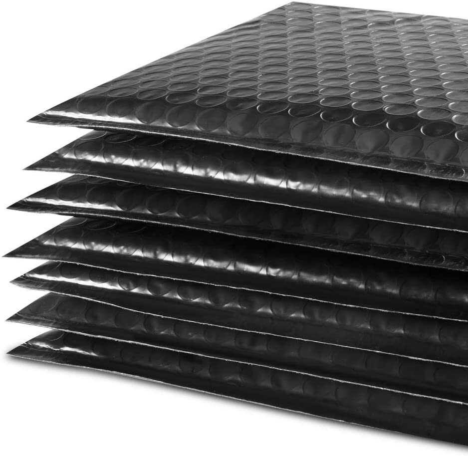 Black Poly Bubble #000 4×8 (usuable 4×7) Mailers Self Seal Padded Envelope Bag
