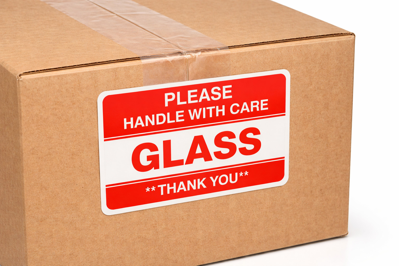 2×3 Please Glass Thank You Labels Fragile Shipping Stickers 500/RL, 1-40 Rolls