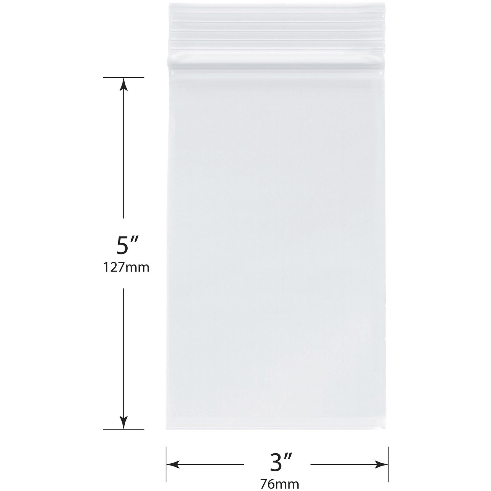 Plymor 3″ x 5″, 4 Mil Heavy Duty Zipper Reclosable Plastic Bags