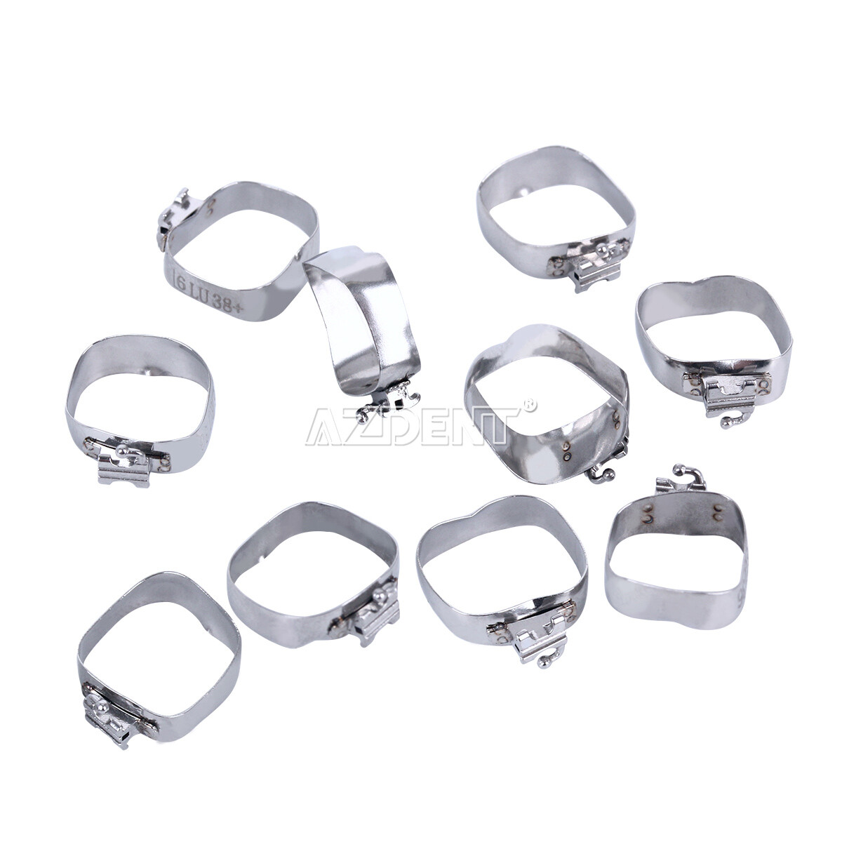 3 X Dental Ortho M series 1st Molar Bands Roth.022 Single Tube U/1 L/1 36#-40+#