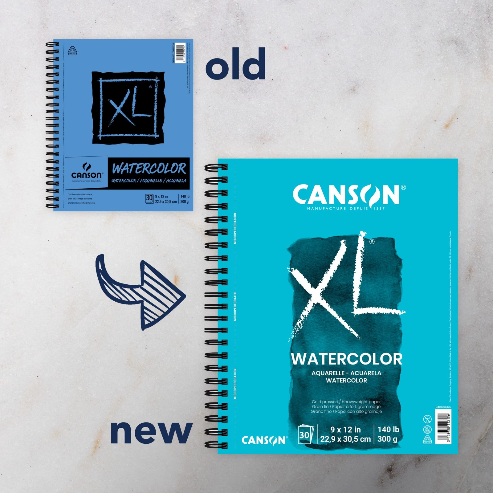 Canson XL Watercolor Pad, 140lb, Wire Bound, 36 Sheets, 9 by 12 Inches 9×12