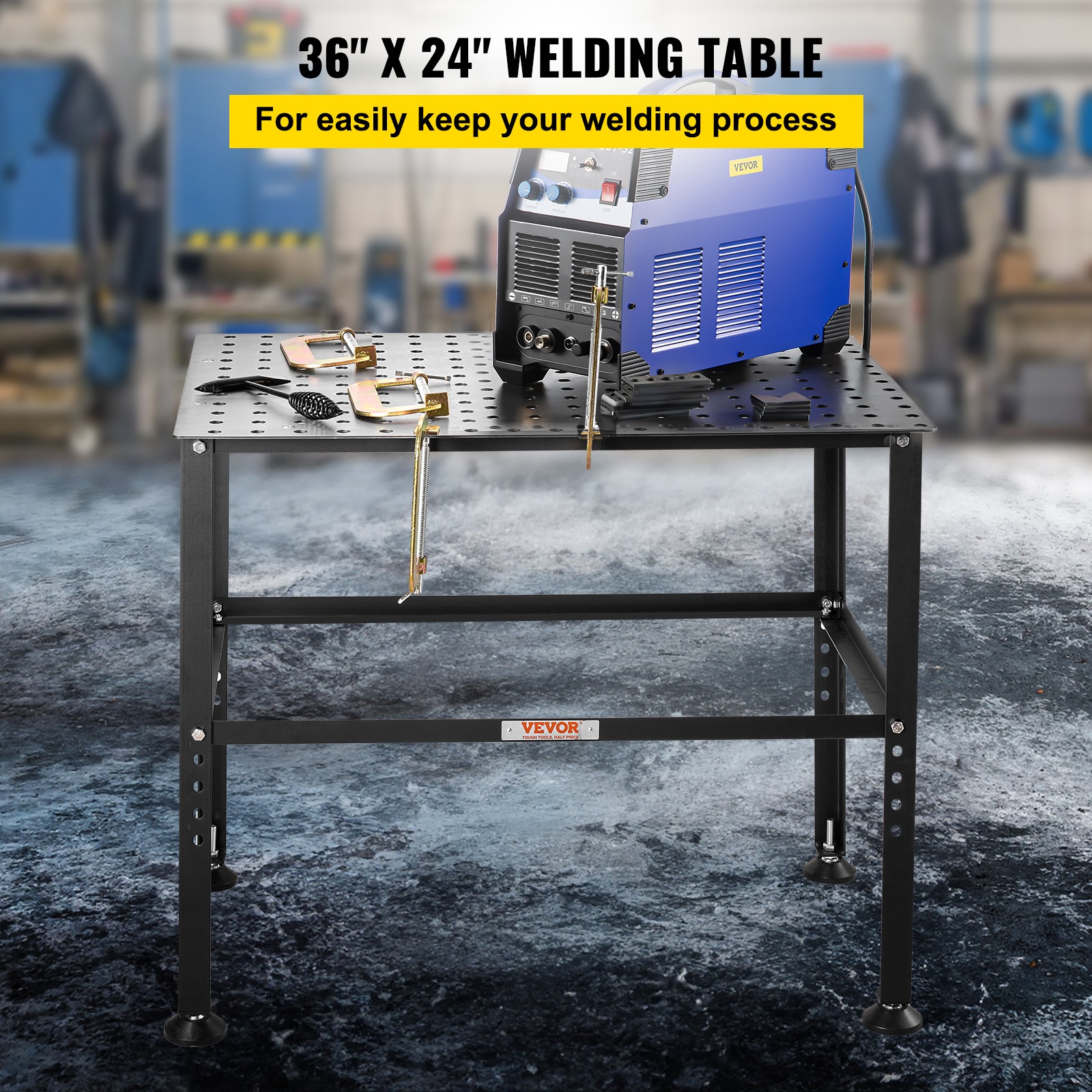 VEVOR Welding Table 36″x24″ 800LBS Welding Table with Multiple Fixture Holes