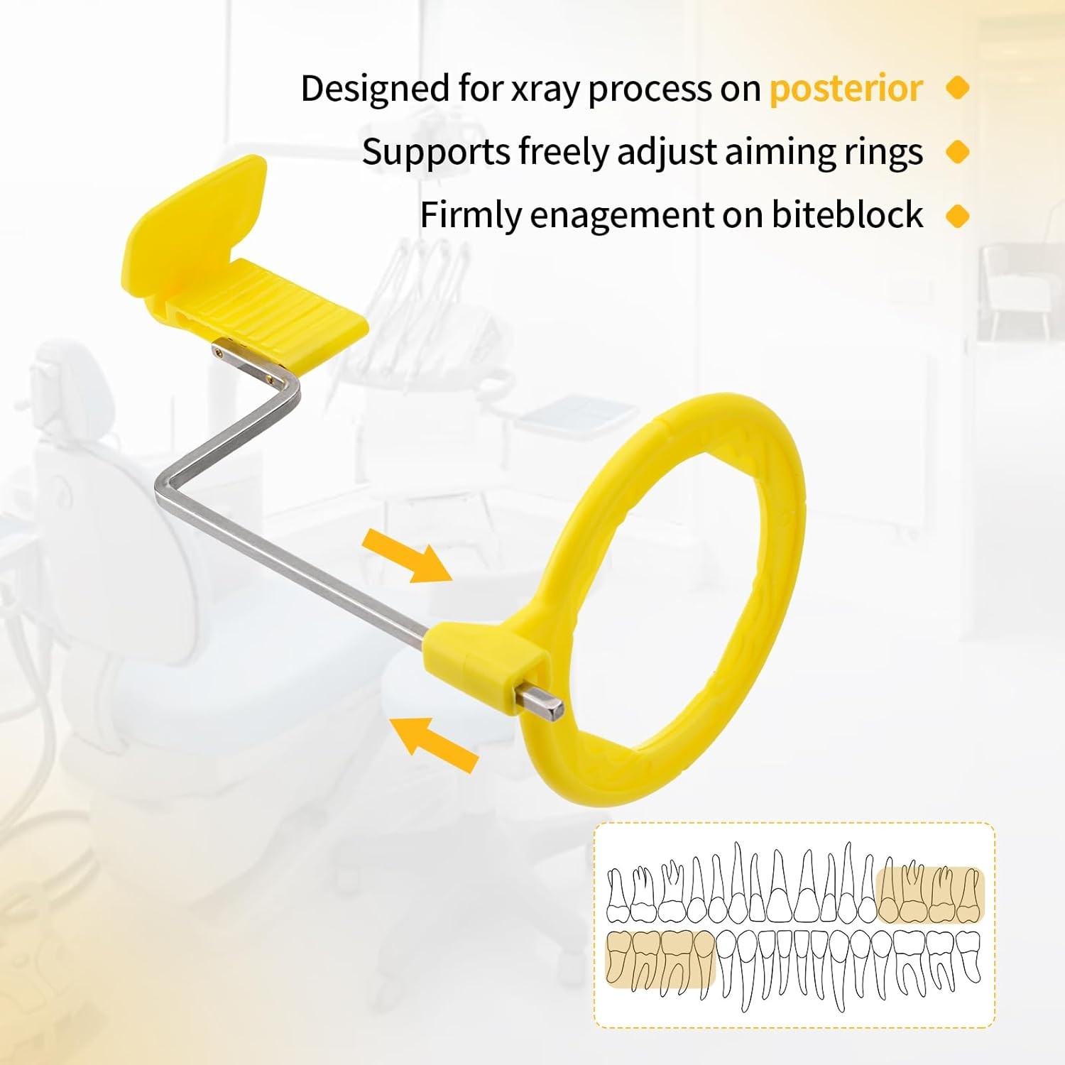 Digital Sensor Holder Dental X-Ray Aiming Rings Arms Bitewing/Anterior/Posterior