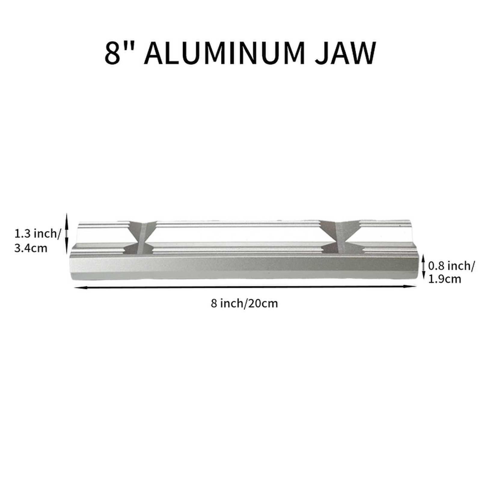 2X Magnetic 4″ /5″ /6″ /8″ Aluminum Vise Jaws V-type Soft Rubber Pads Covers