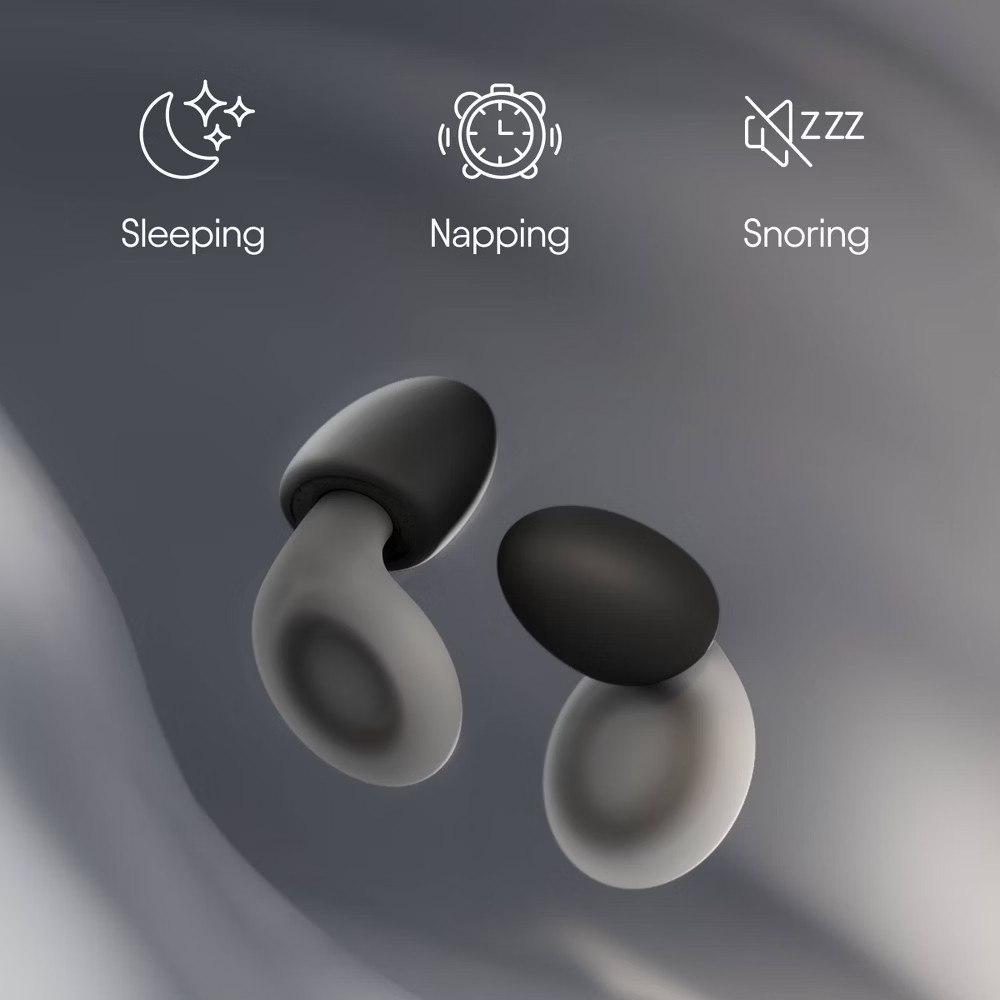 Loop Dream Earplugs for Deep Sleep, Napping and Snoring – Black
