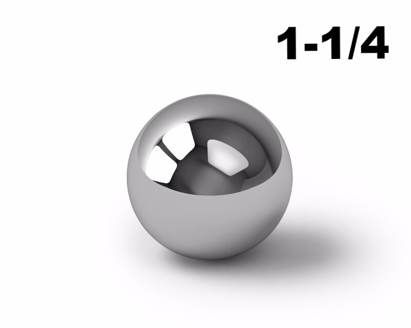 One 1-1/4″ G25 Precision 440 Stainless Steel Bearing Ball