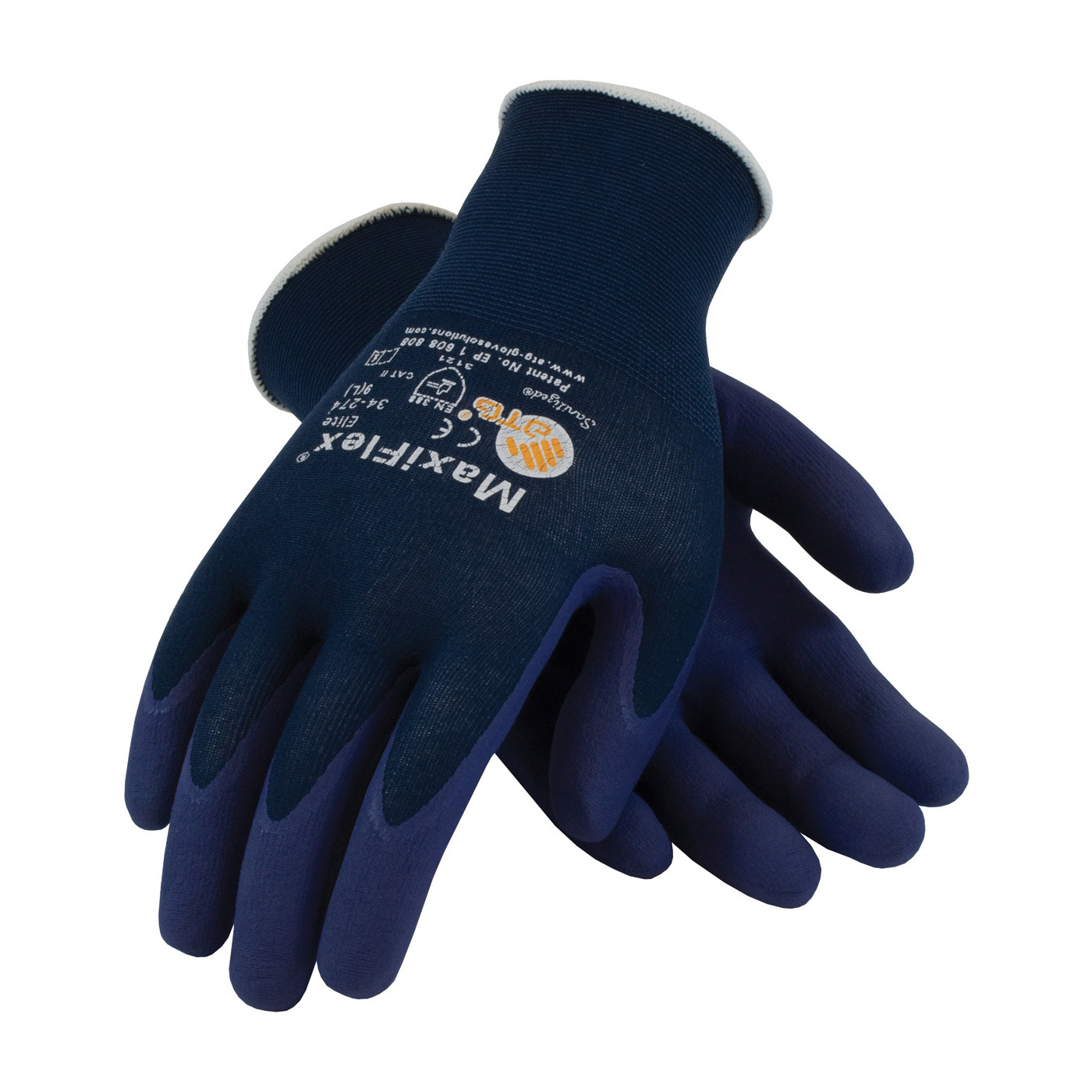 PIP 34-274 ATG MaxiFlex Elite Seamless Knit Nitrile Coated Gloves 6 PAIR LARGE