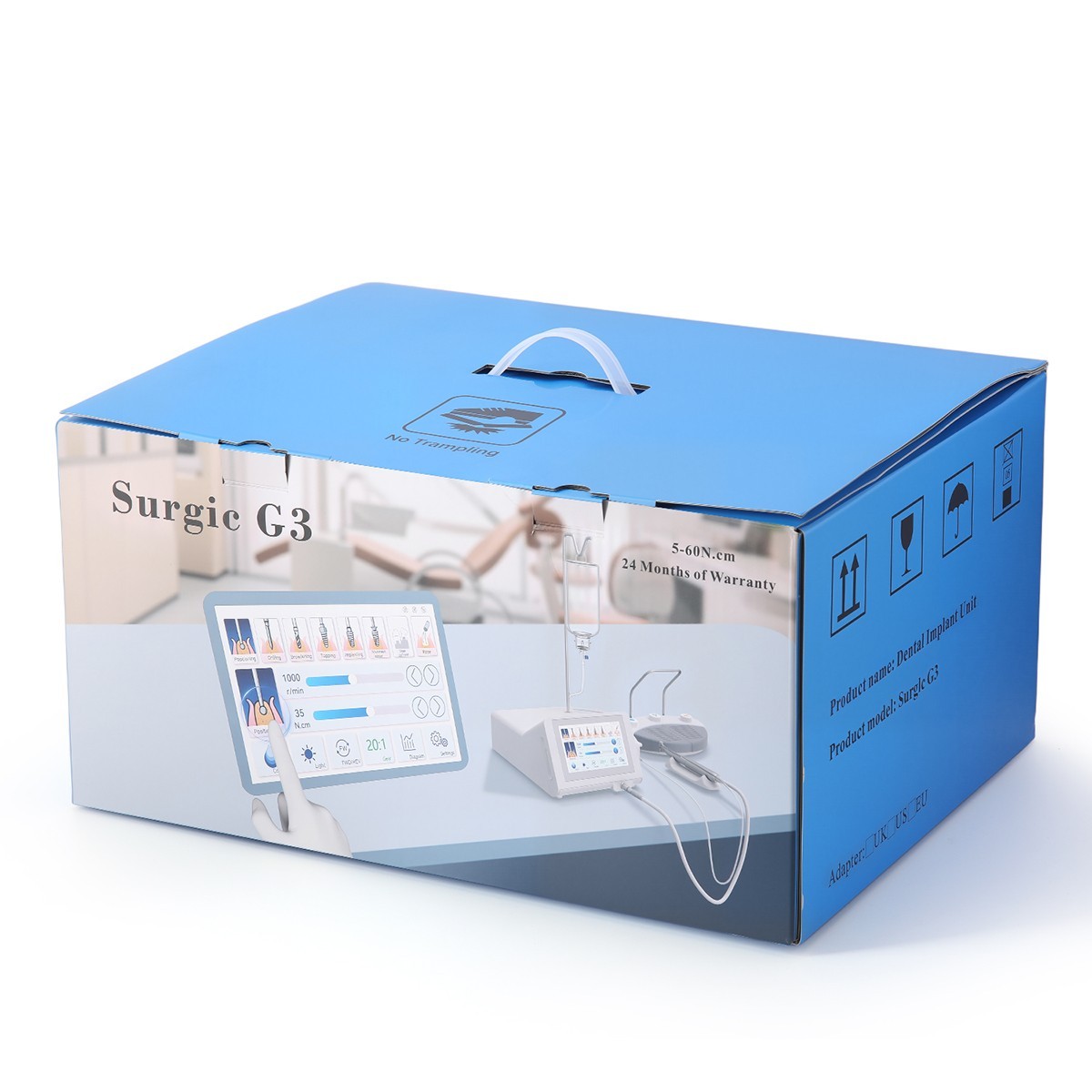 AZDENT Dental Surgical Implant System Motor Touch Screen+20:1 LED Handpiece