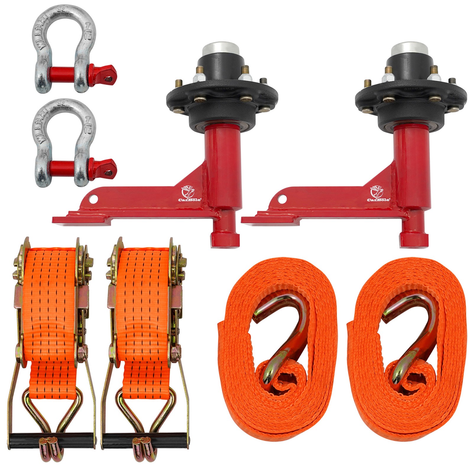 2 Pack Shipping Container Wheel 6×5.5 Lug Kit Heavy Duty Shipping Container Axle