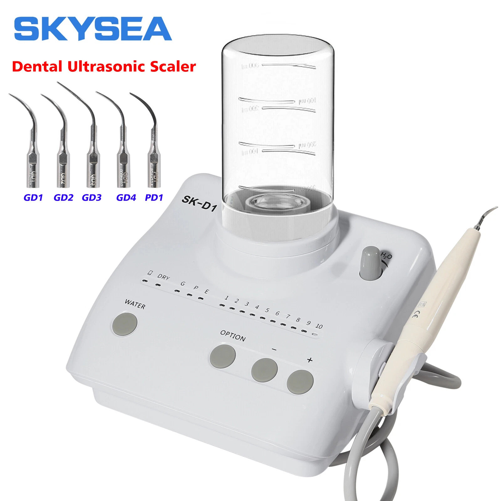 SK-D1 Dental Ultrasonic Piezo Scaler Unit w/2*Bottles 5*Tips For DTE SATELEC FDA