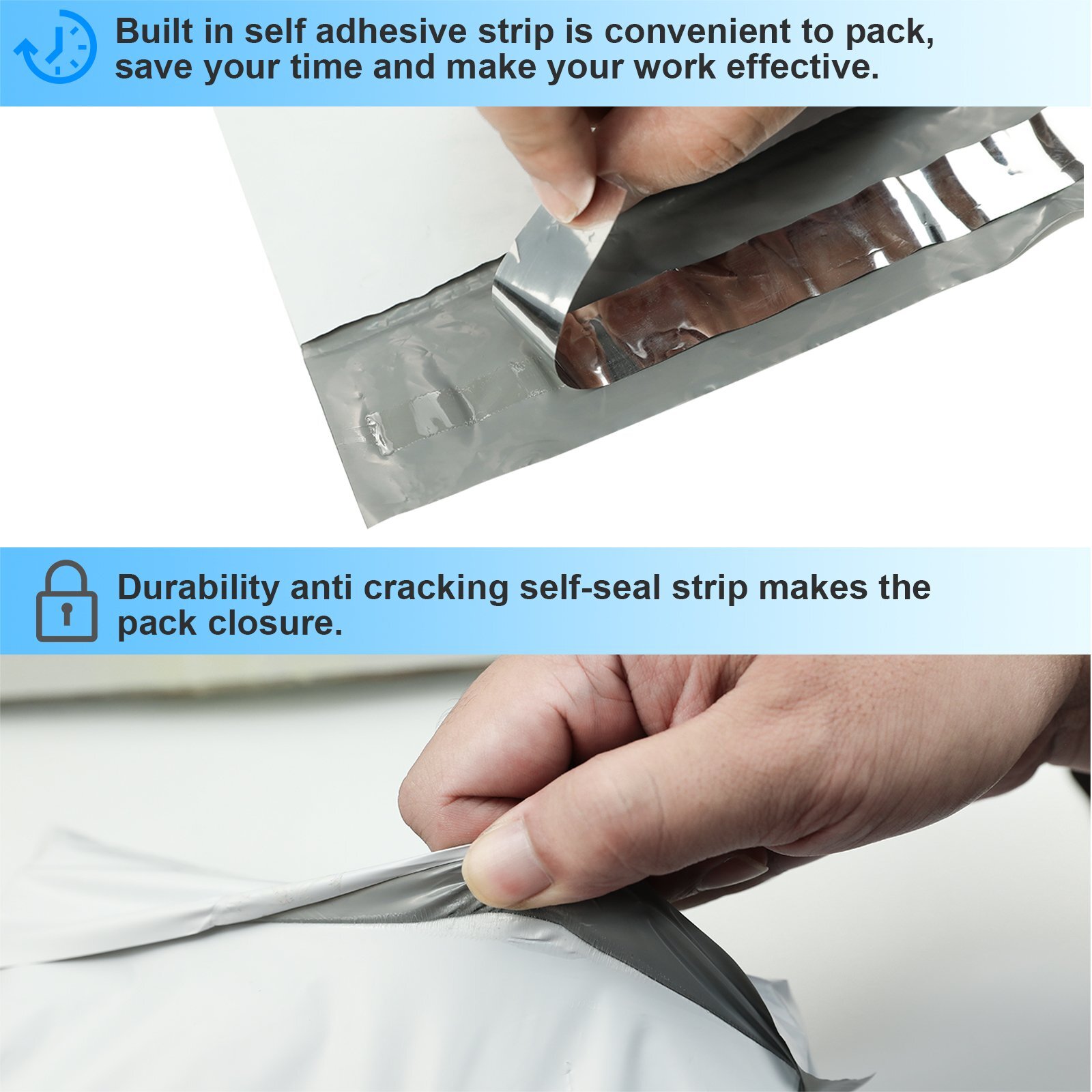 500-1000PCS 6×9 9×12 14×17 Poly Mailers Shipping Envelopes Self Sealing Bags