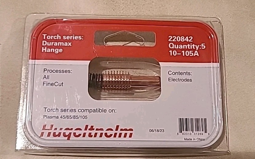 Duramax Hange 10-105A TORCH PLASMA 45/65/85/105 Electrodes 220842- 5 Pack.