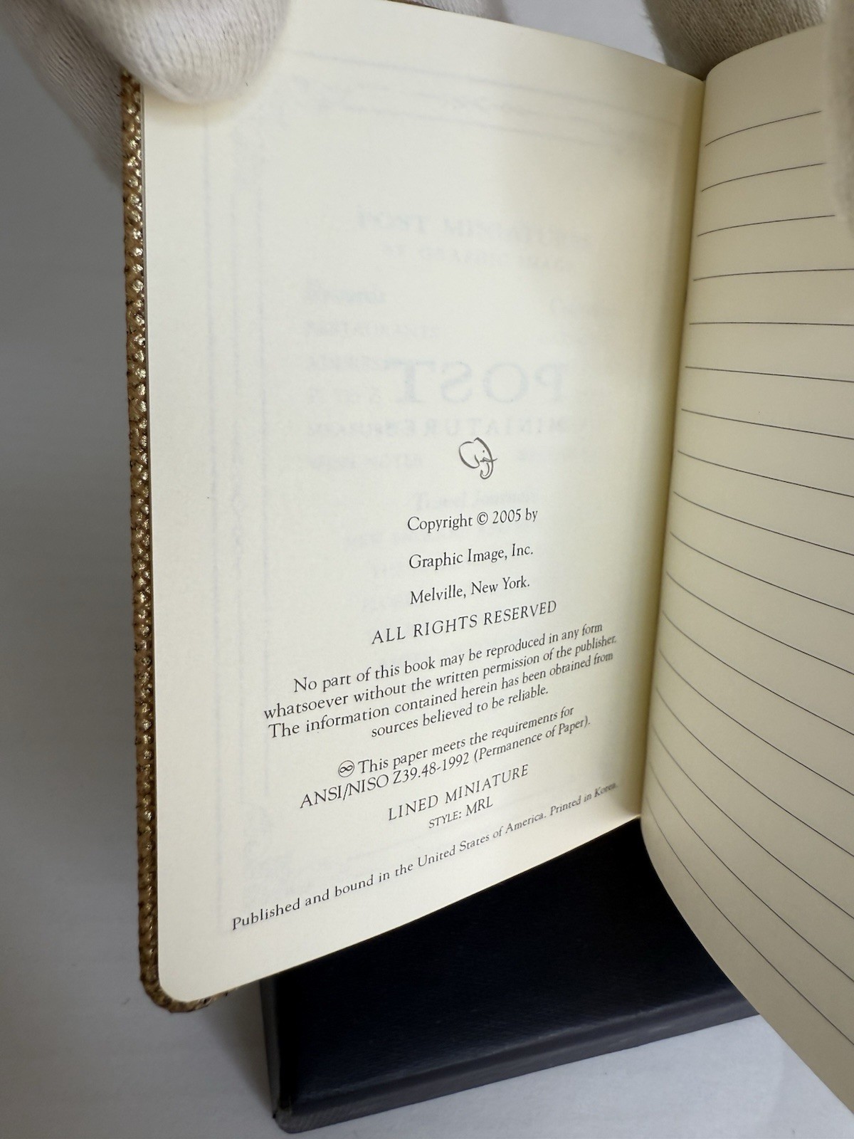 Ralph Lauren Boxed Branded Mini Notebook By Post Miniatures