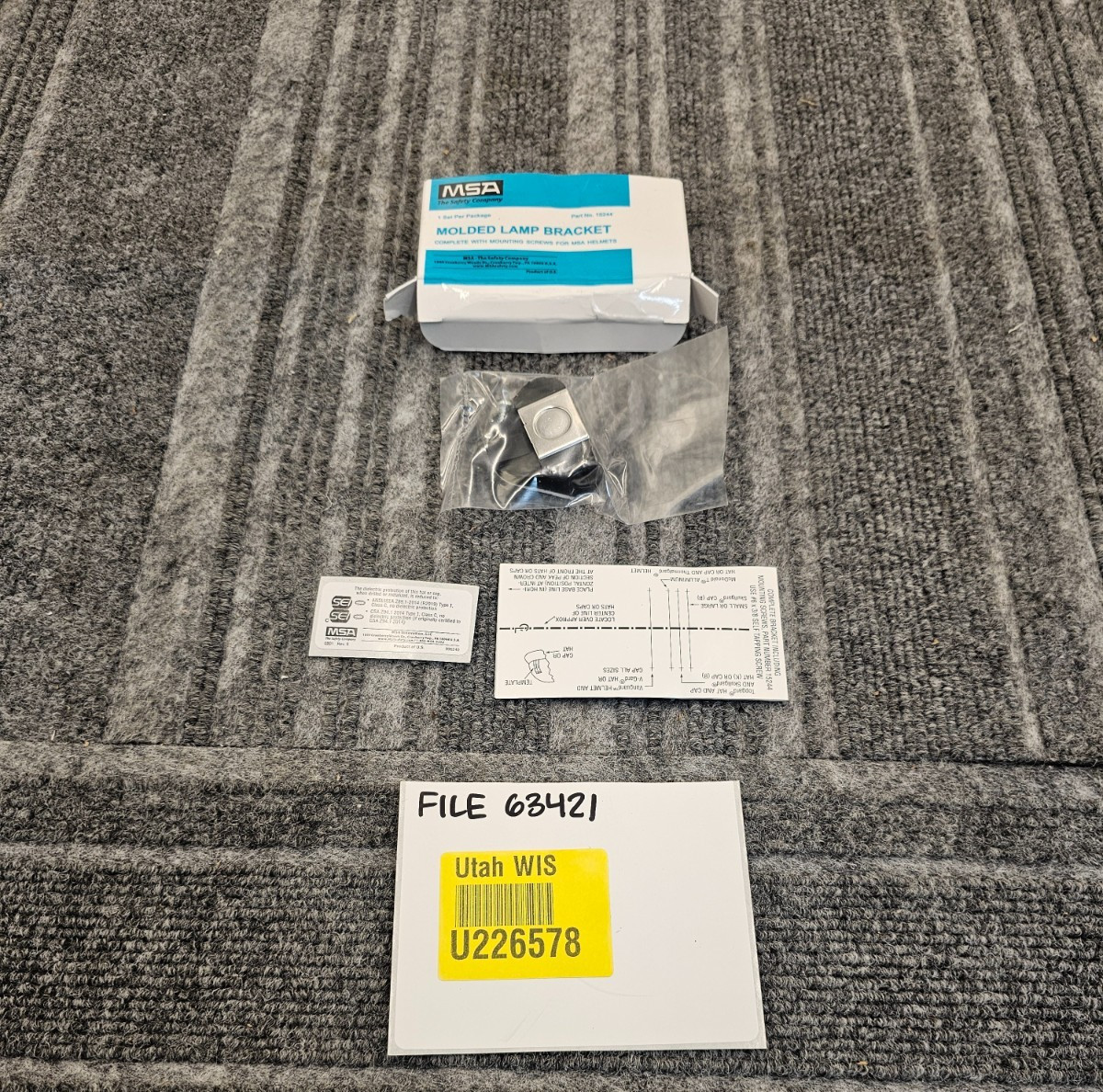 MSA 15244 Screw On Hard Hat Mine Light/Lamp Bracket