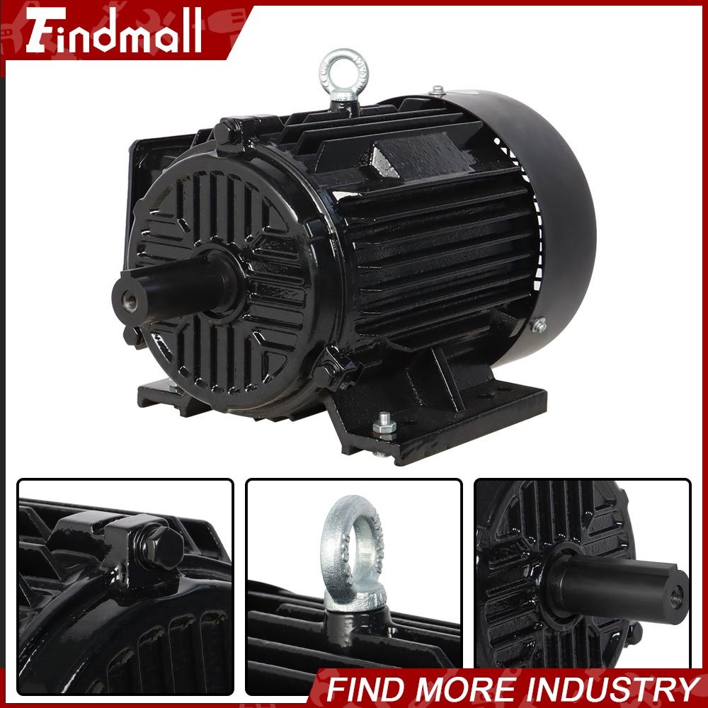 1800 RPM 5 HP Electric Motor 184T Frame TEFC 230/460V Severe Duty 3 Phase US