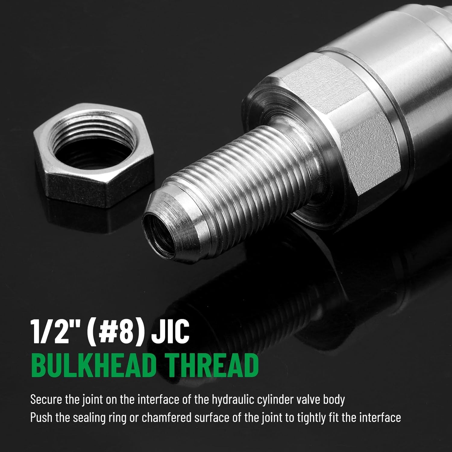 1/2″ Flat Face Skid Steer Hydraulic Quick Connect Coupler Set 1/2″ (#8) JIC Bulk
