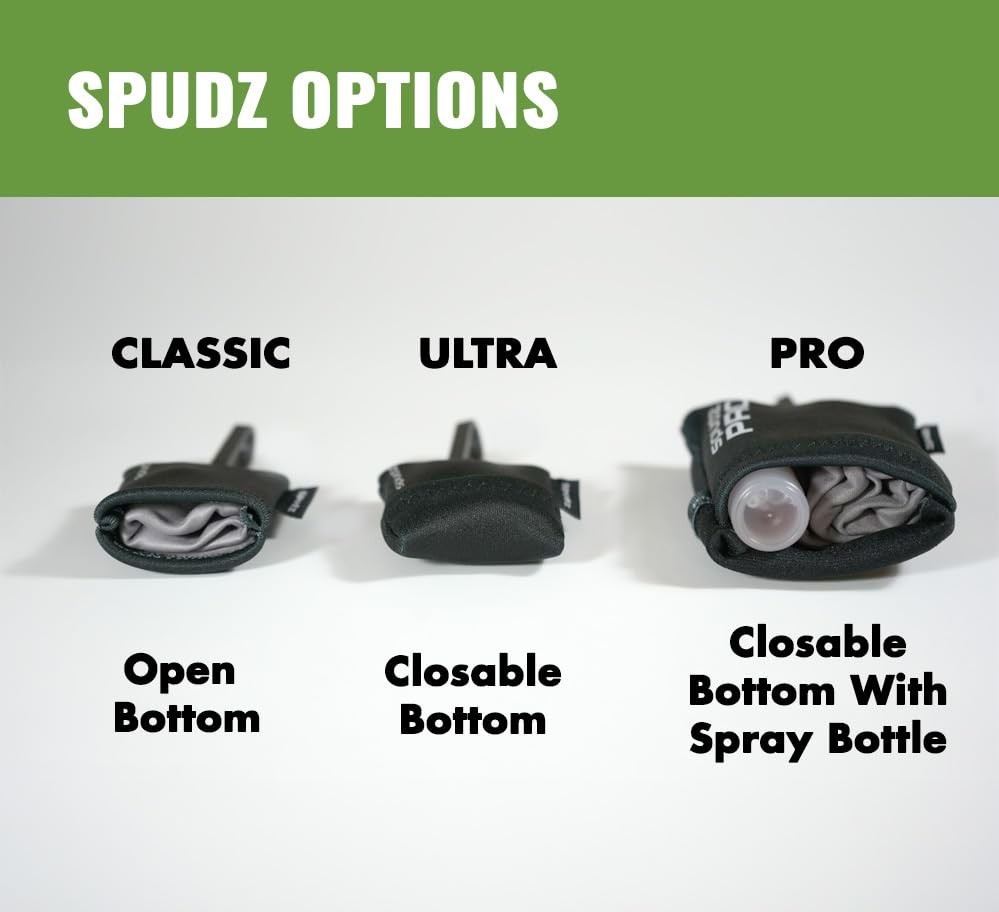 SPUDZ Ultra Microfiber Lens Cleaner – Closable Pouch, 6 x 6 Inch, Titanium