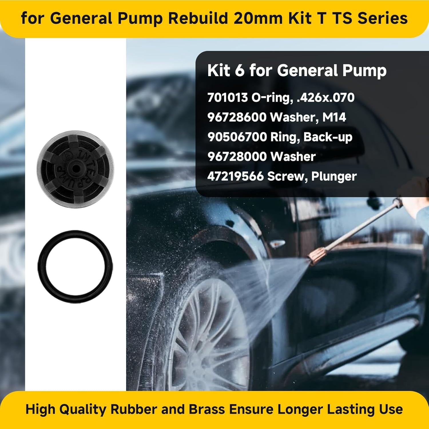 General Pump Rebuild Kit T/TS Series 20Mm Pressure Washer Seal Packing Kit