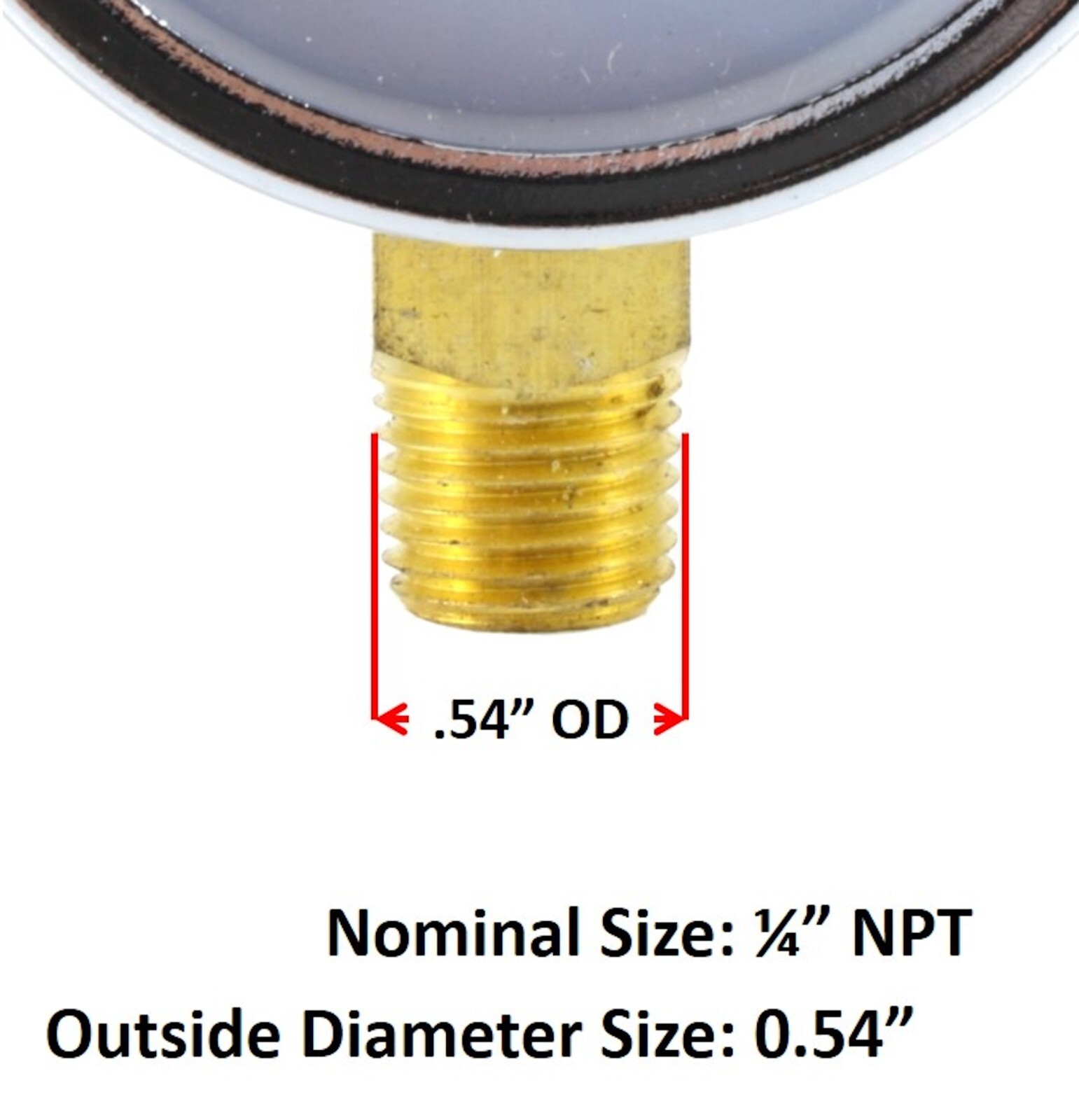 Low Pressure Gauge for Acetylene Regulator 0-30 psi – 2 inches – 1/4″ NPT