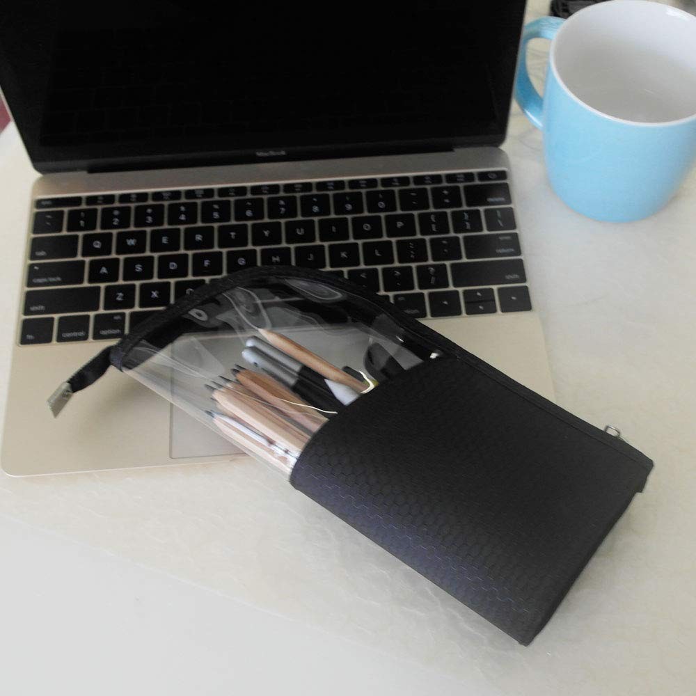 ANEMEL Black Travel Makeup Brush Holder, Organizer Bag Cosmetic Zipper Pouch …