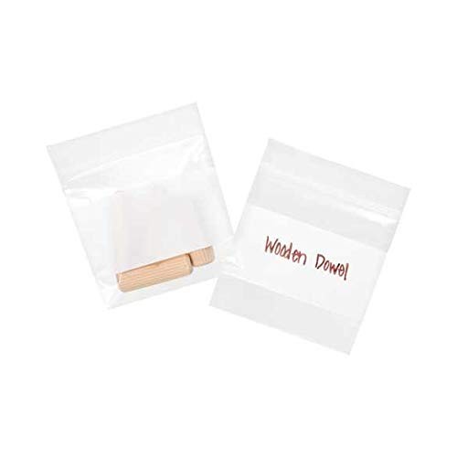 Dazzling Displays 100-Pack 2 Mil 2 x 3 Inch, Clear with White Block