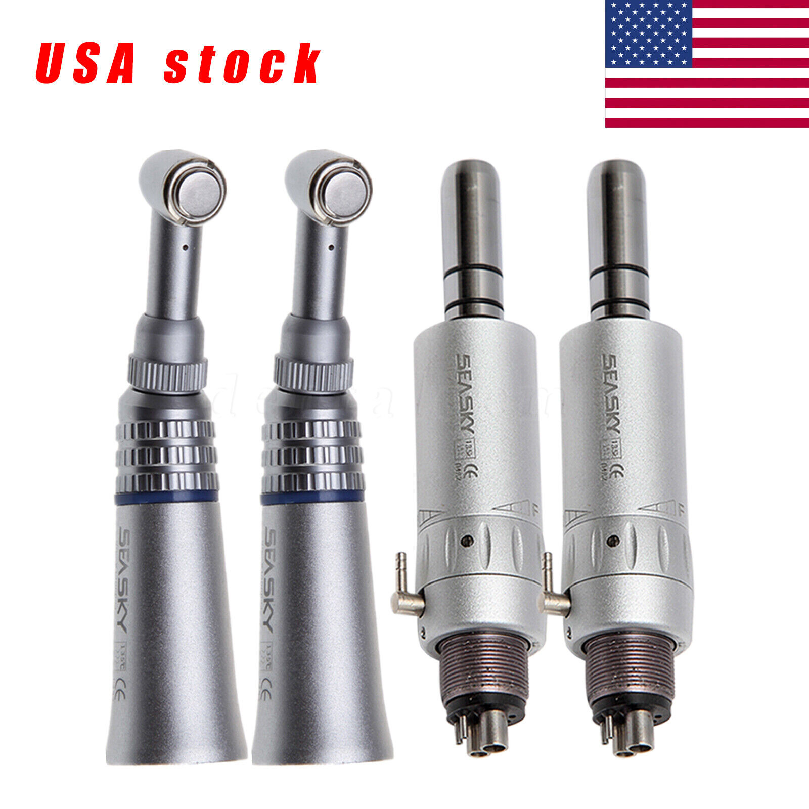 Dental Slow Speed Handpiece Push Button Contra Angle Air Motor E-type