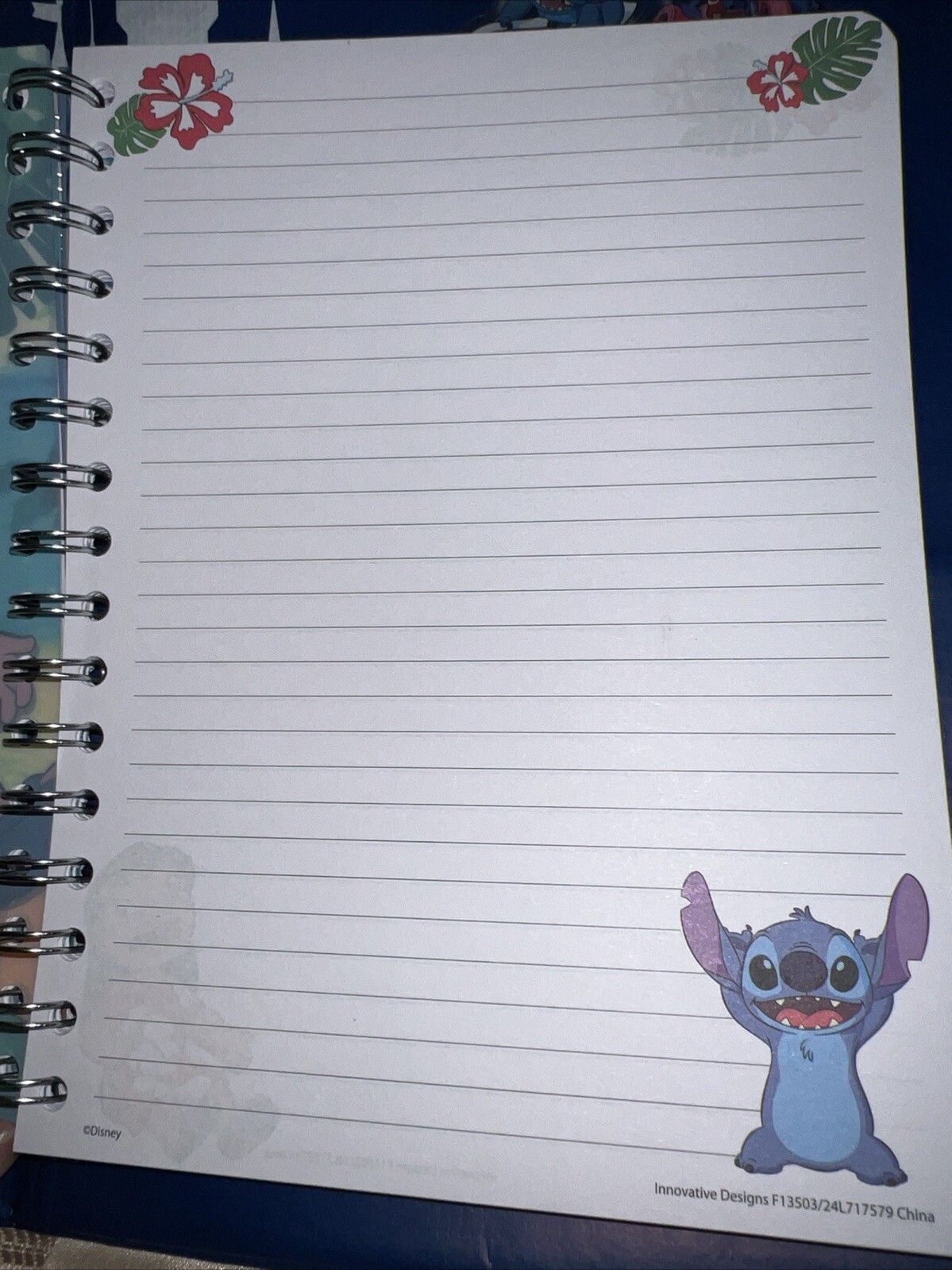 Stitch Journal Soft Plastic Cover with Tabs Aloha 96 Ruled Page