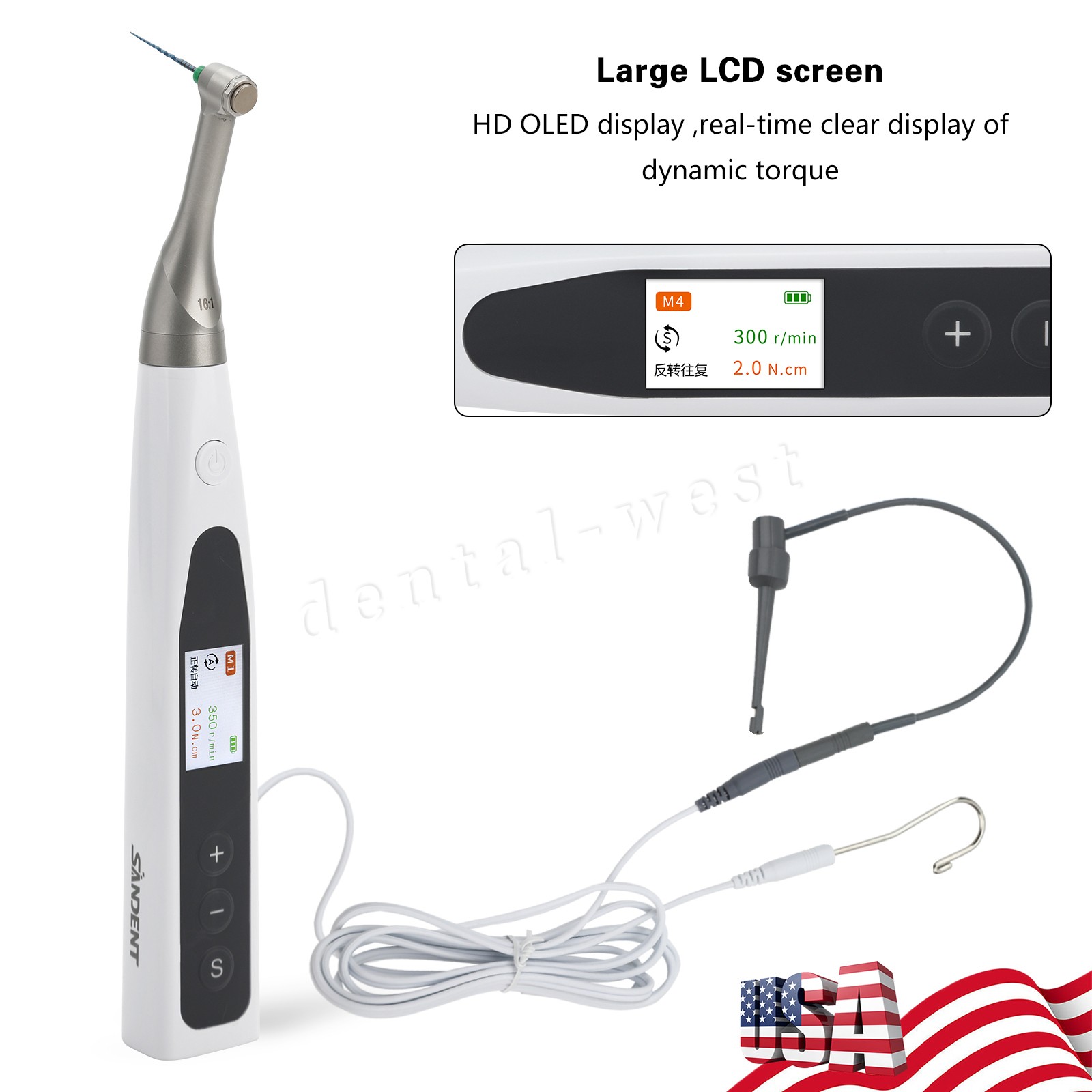 Woodpecker Style Cordless Endo Motor W/Apex Locator, Rotary & Reciprocating