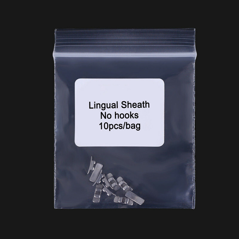 100 Pcs 10 Packs Dental Orthodontic Lingual Sheath No Hook Stainless Steel