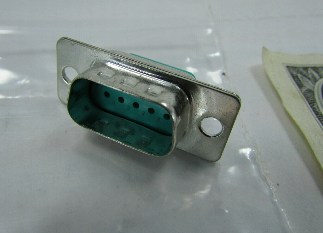 2 Positronic Mil Spec DSub Connectors DE-9, DB-9 Male, Gold Crimp Pins RD9M1000Z