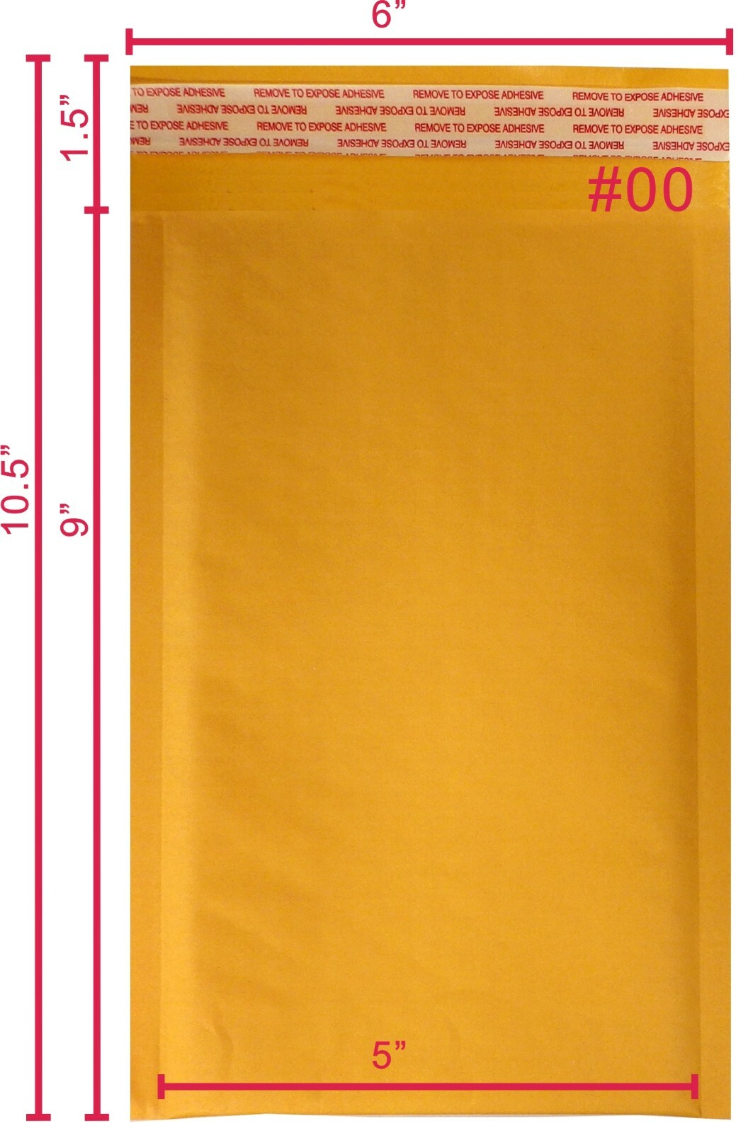 Yens® 1000 #00 Kraft Bubble Padded Envelopes Mailers 5 X 9 1000KF00