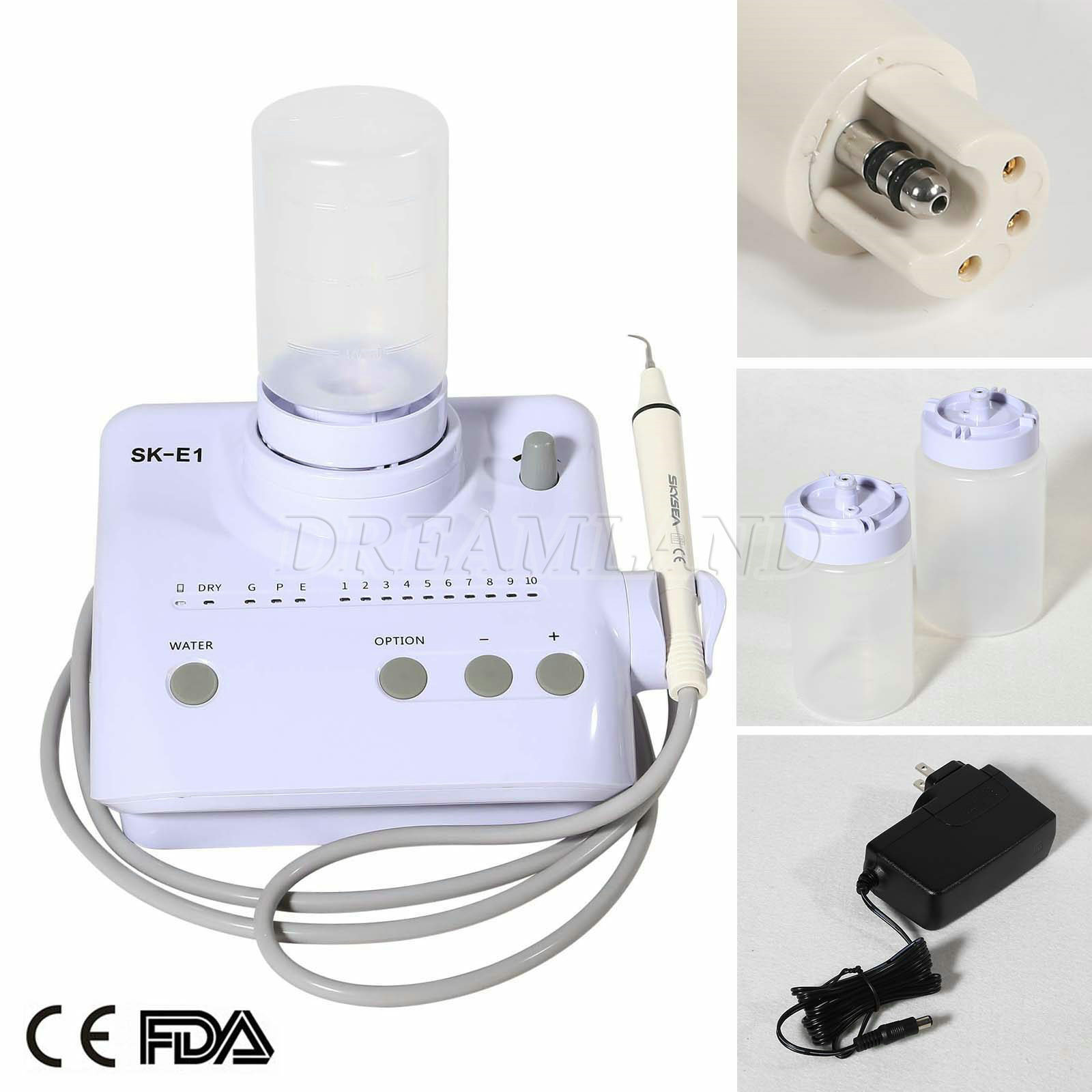Ultrasonic Piezo Dental Scaler Handpiece 2*Bottles LED/NO-LED Fit EMS Cavitron E