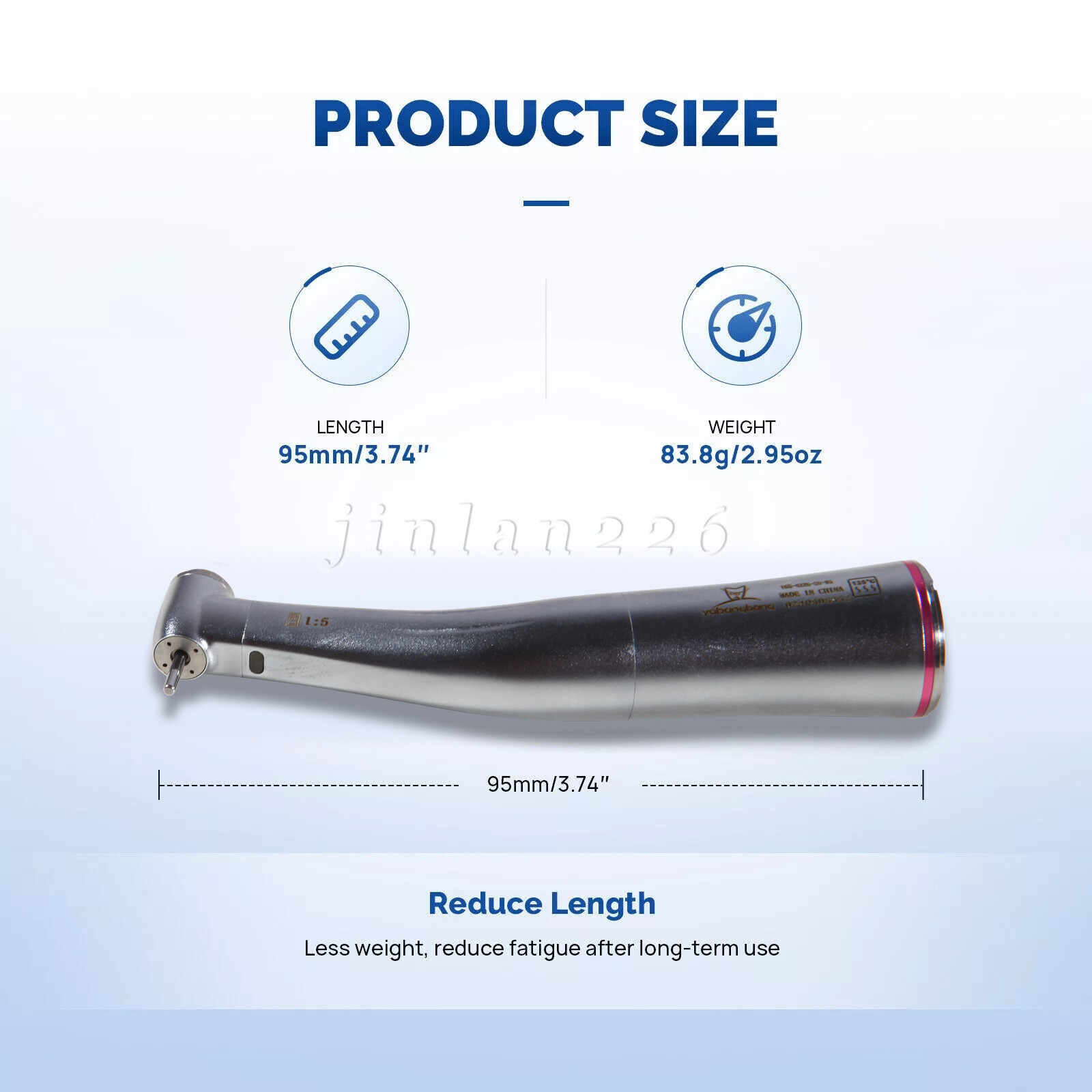 Yabangbang Dental 1:5 LED Fiber Optic Contra Angle Handpiece