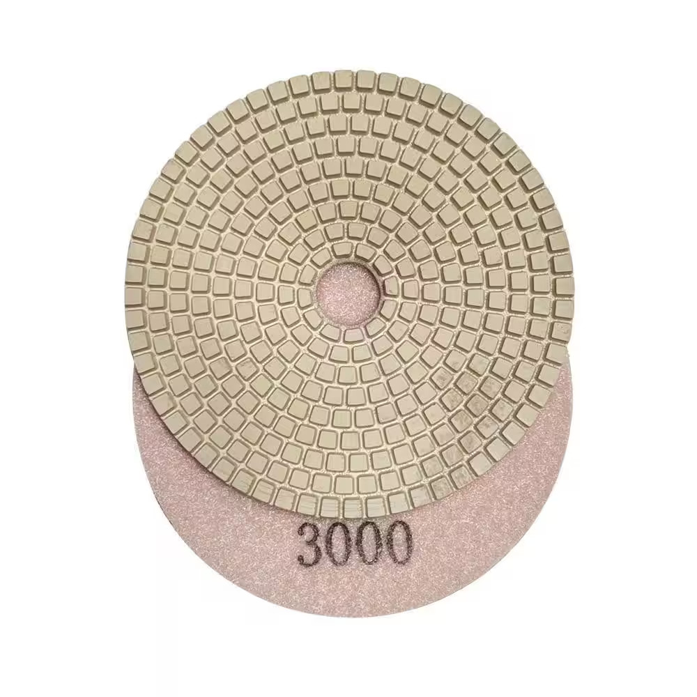 4 In. White Resin Polishing Pad Set (50,100,200,400,800,1500,3000 Grit, Metal Ba