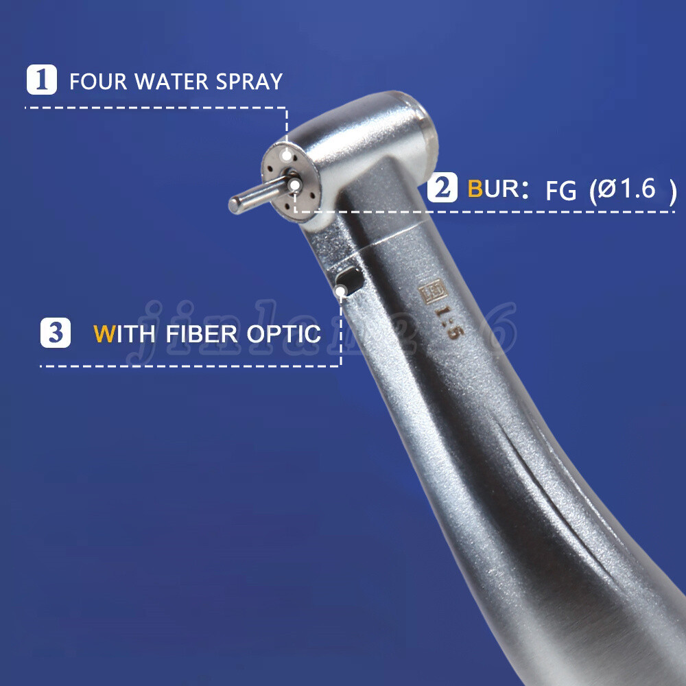 Dental 1:5 Optic LED Contra Angle Increasing Handpiece Fit NSK Electric Motor ZS